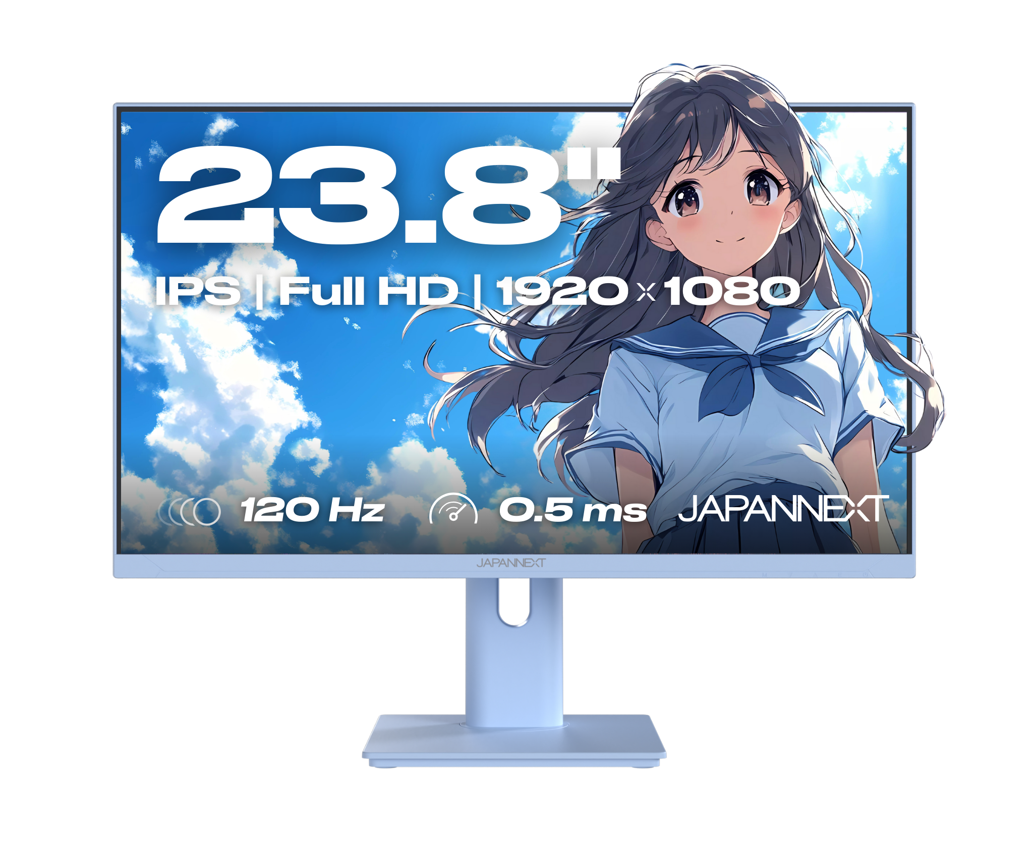 Monitor Gaming | 23,8” | IPS | FHD | 120Hz | Blu pastello