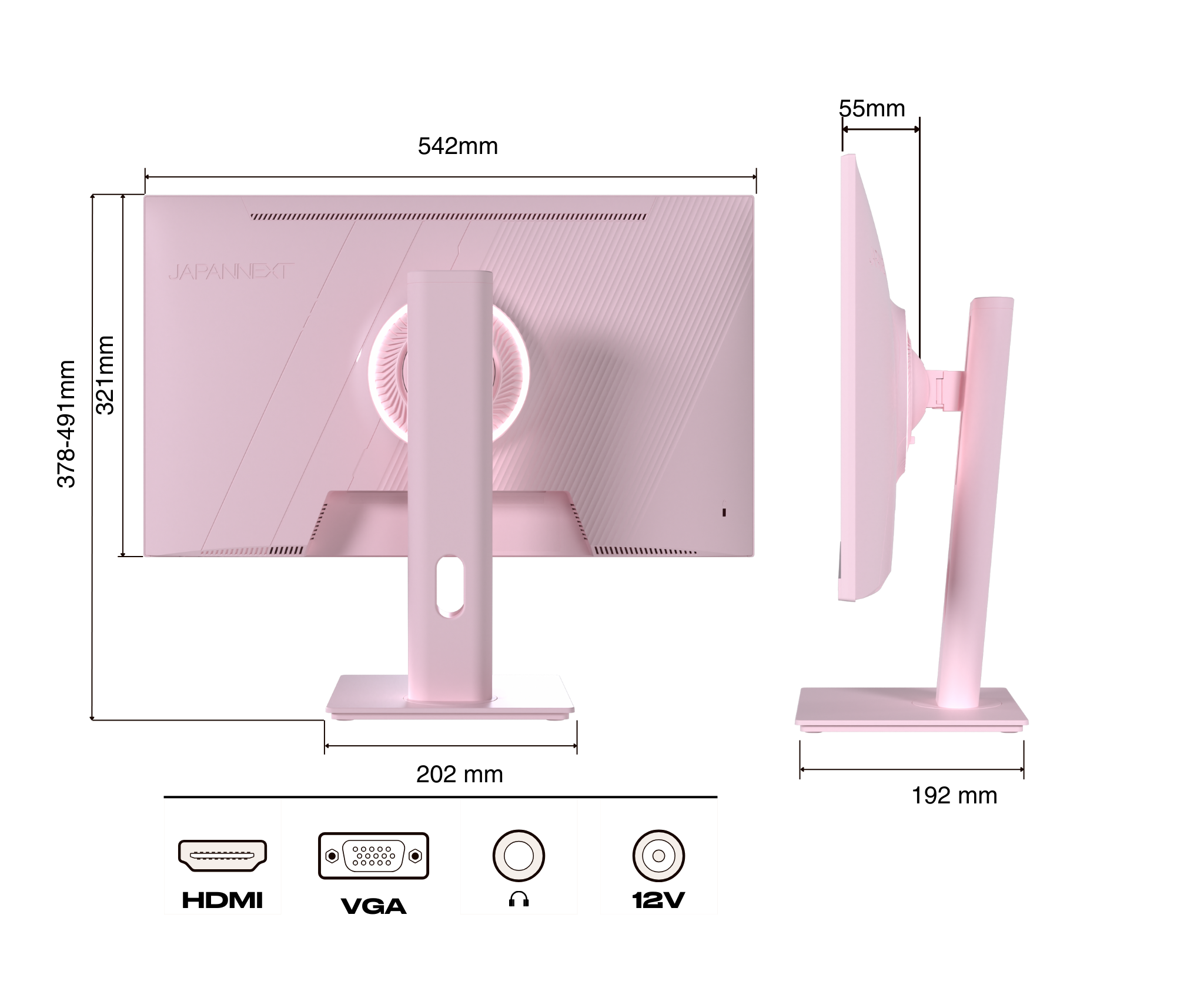 Schermo PC Gaming/Office | 23,8” | IPS | FHD | 120Hz | Rosa pastello