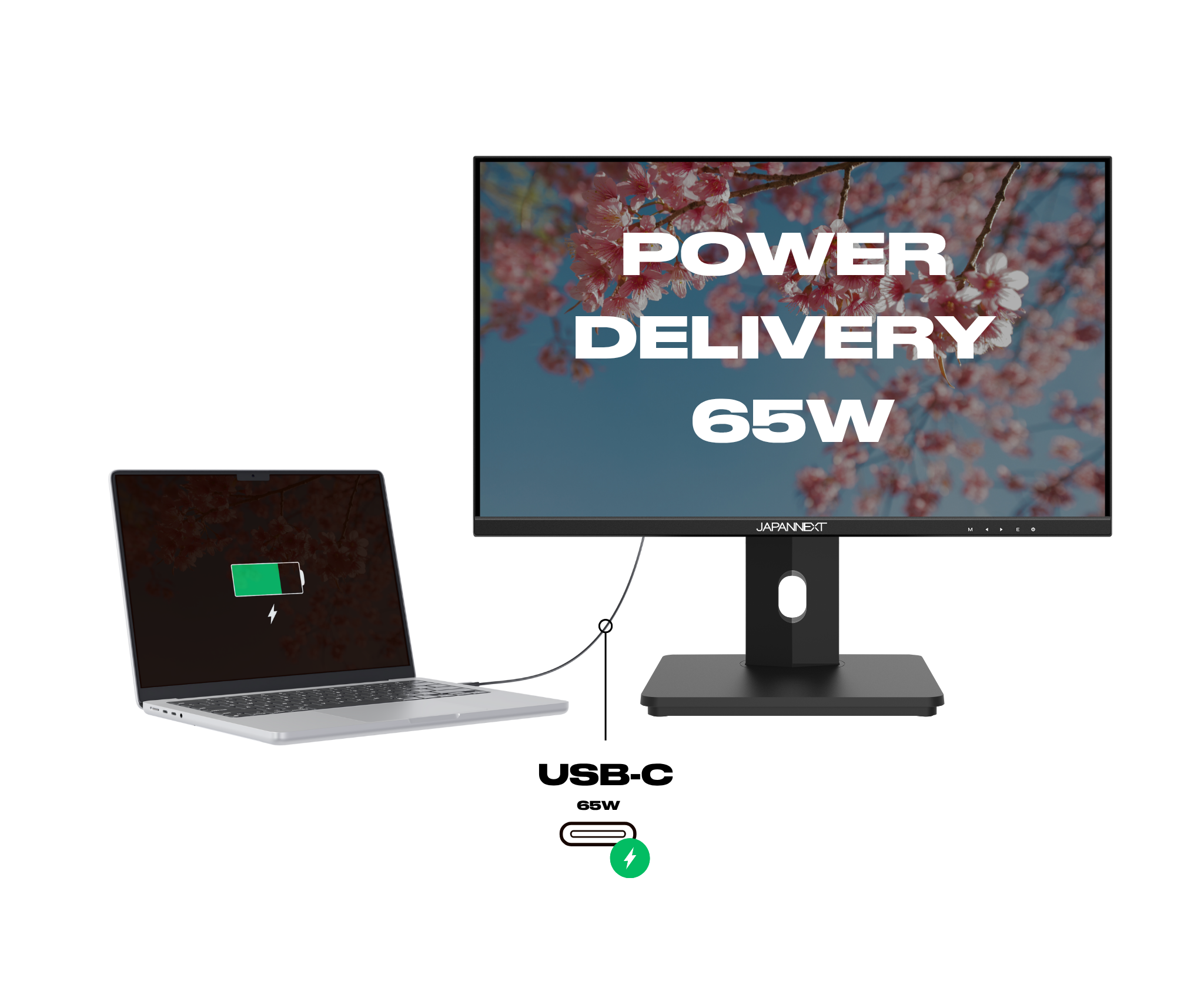 Schermo da ufficio per PC | 21,5" | FULL HD | USB-C (+ carica 65W)