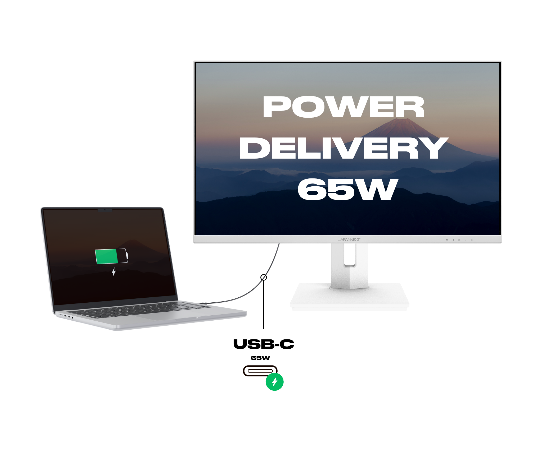 Schermo da ufficio per PC | 27" | 4KUHD | USB-C (+ carica 65W)