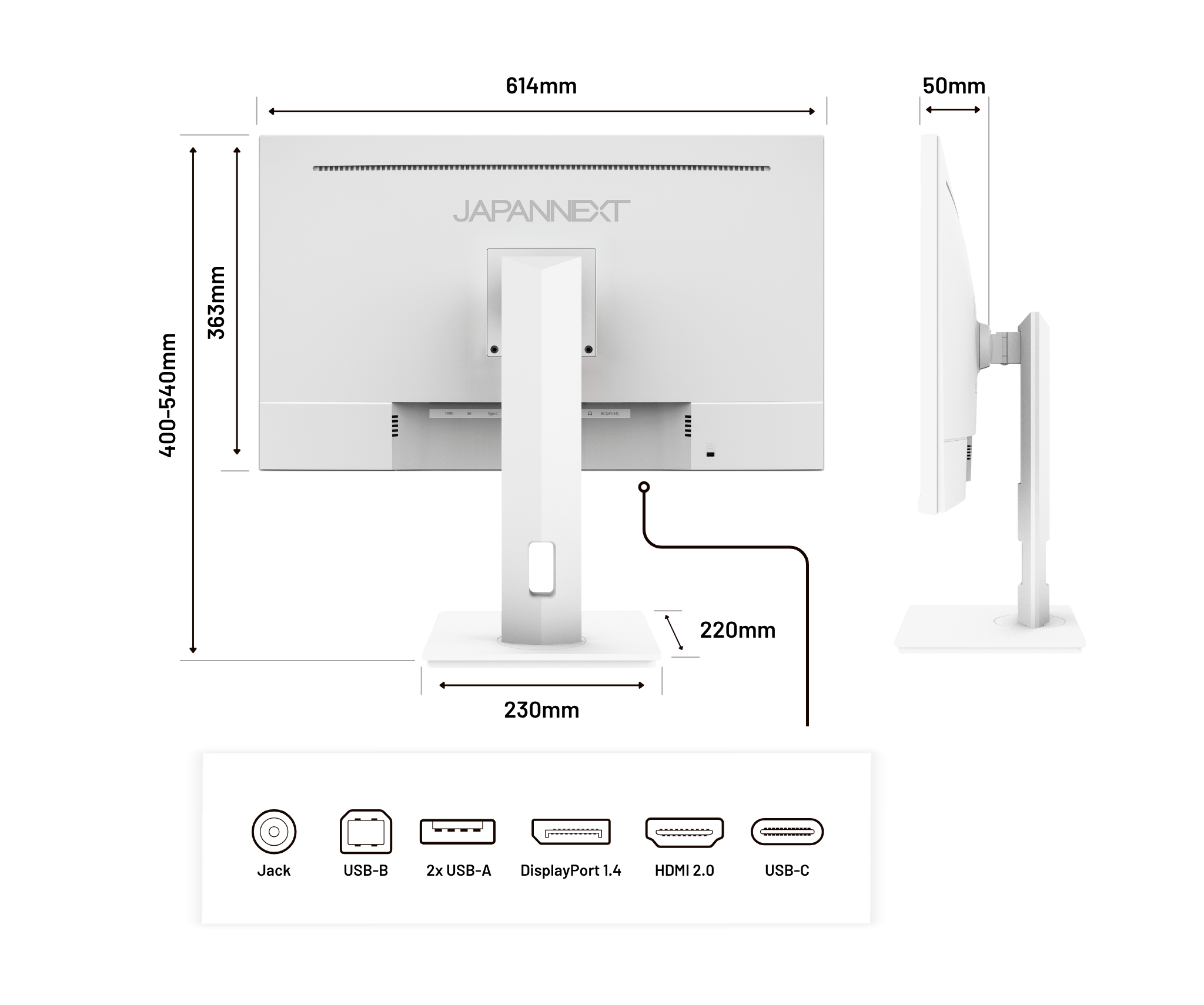 Schermo da ufficio per PC | 27" | 4KUHD | USB-C (+ carica 65W)