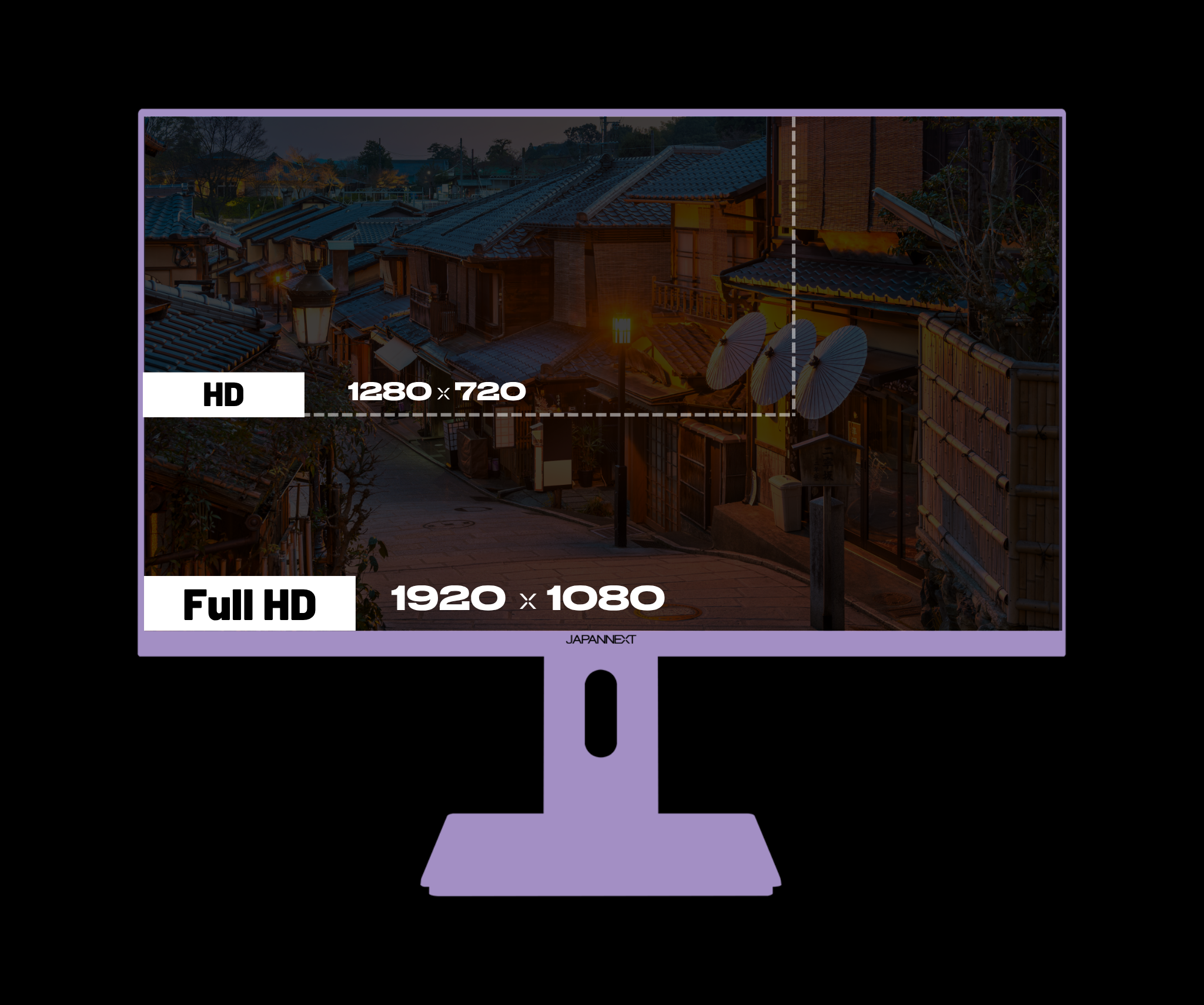 Monitor Gaming | 23,8” | IPS | FHD | 120Hz | Viola pastello