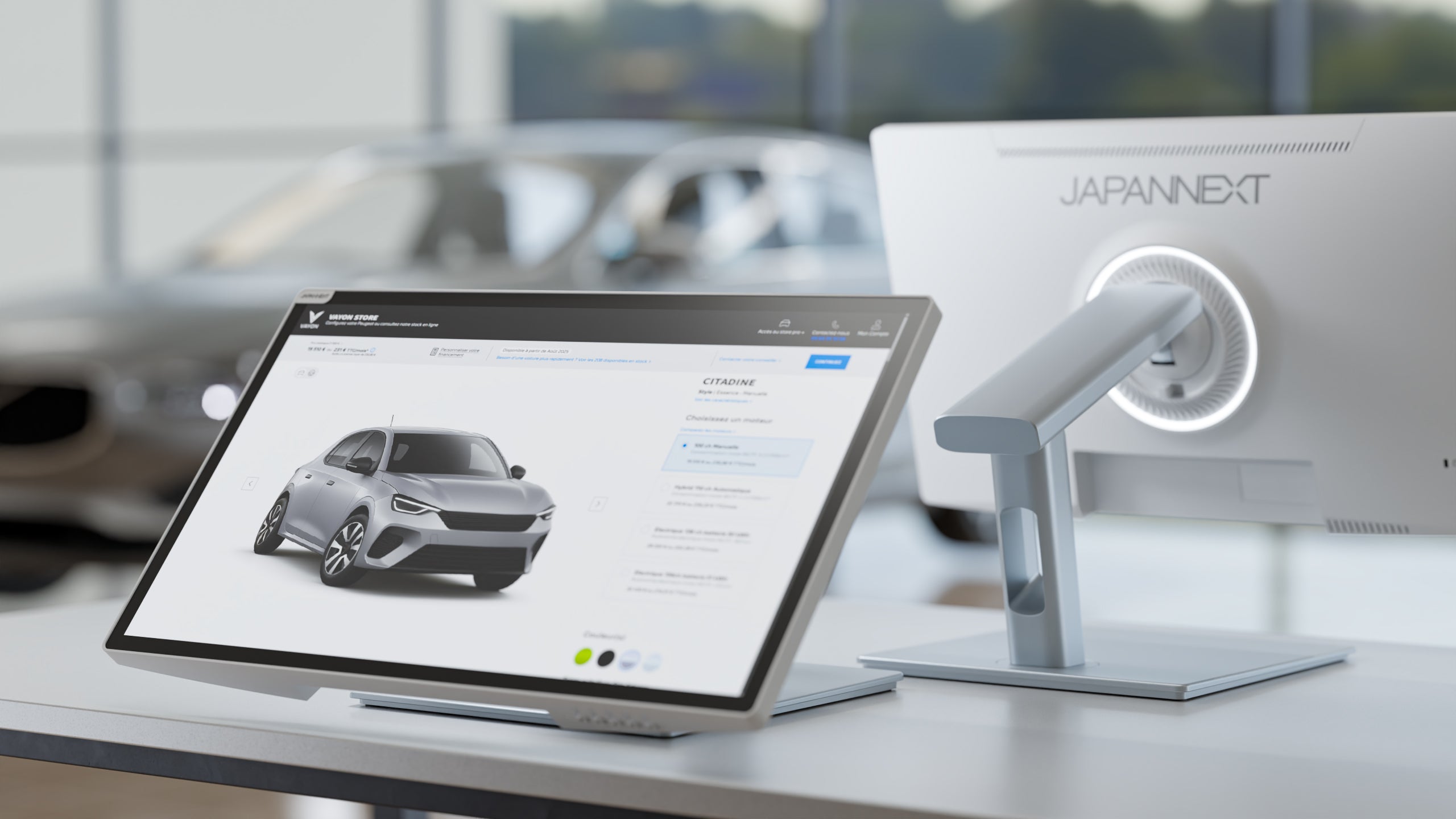 Schermo PC per ufficio | 21,5" | FHD | Touchscreen | KVM | Alimentazione 65 W | Supporto ergonomico articolato