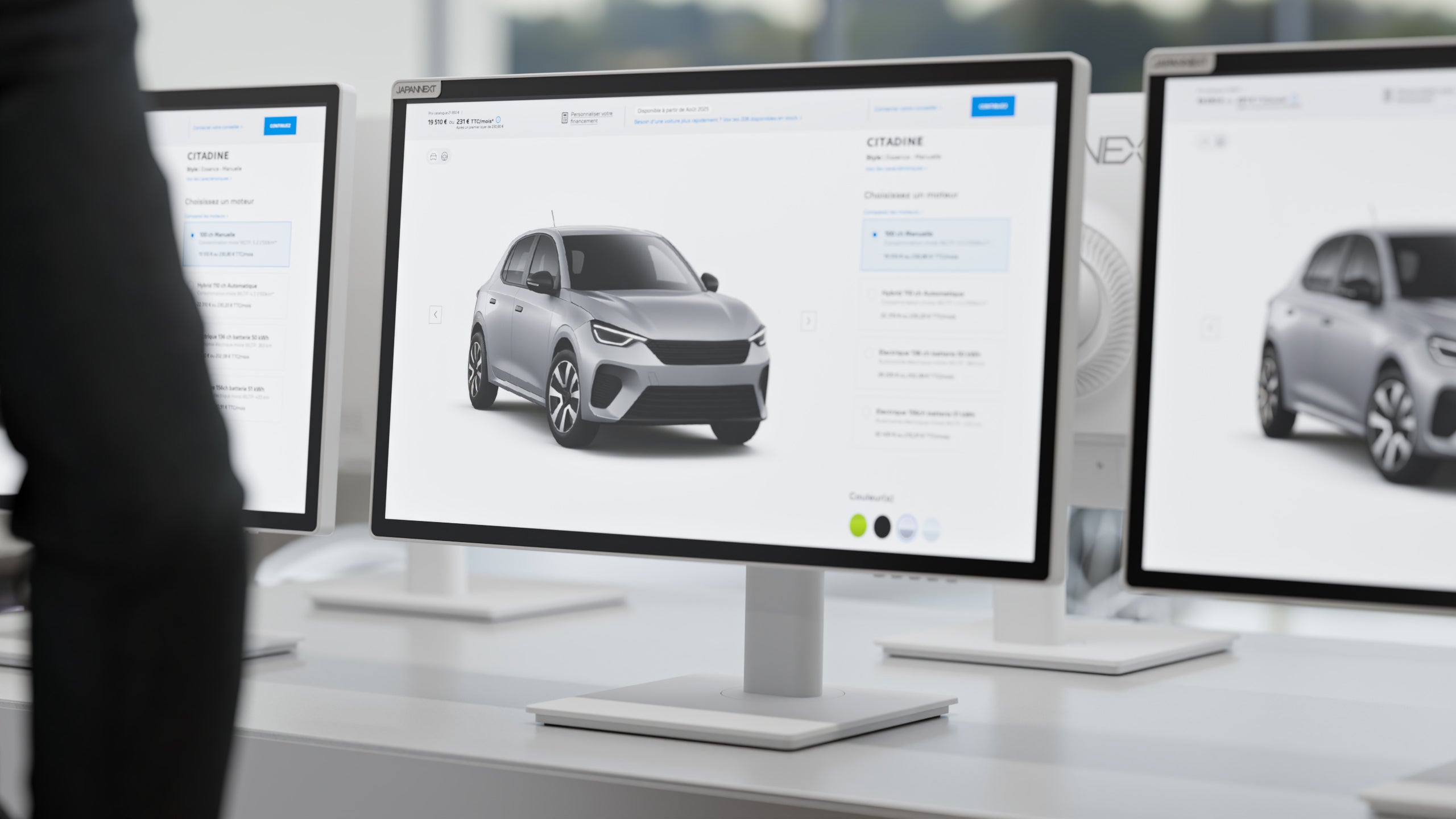 Schermo PC da ufficio | 21,5" | FHD | Touchscreen | Hub USB | KVM