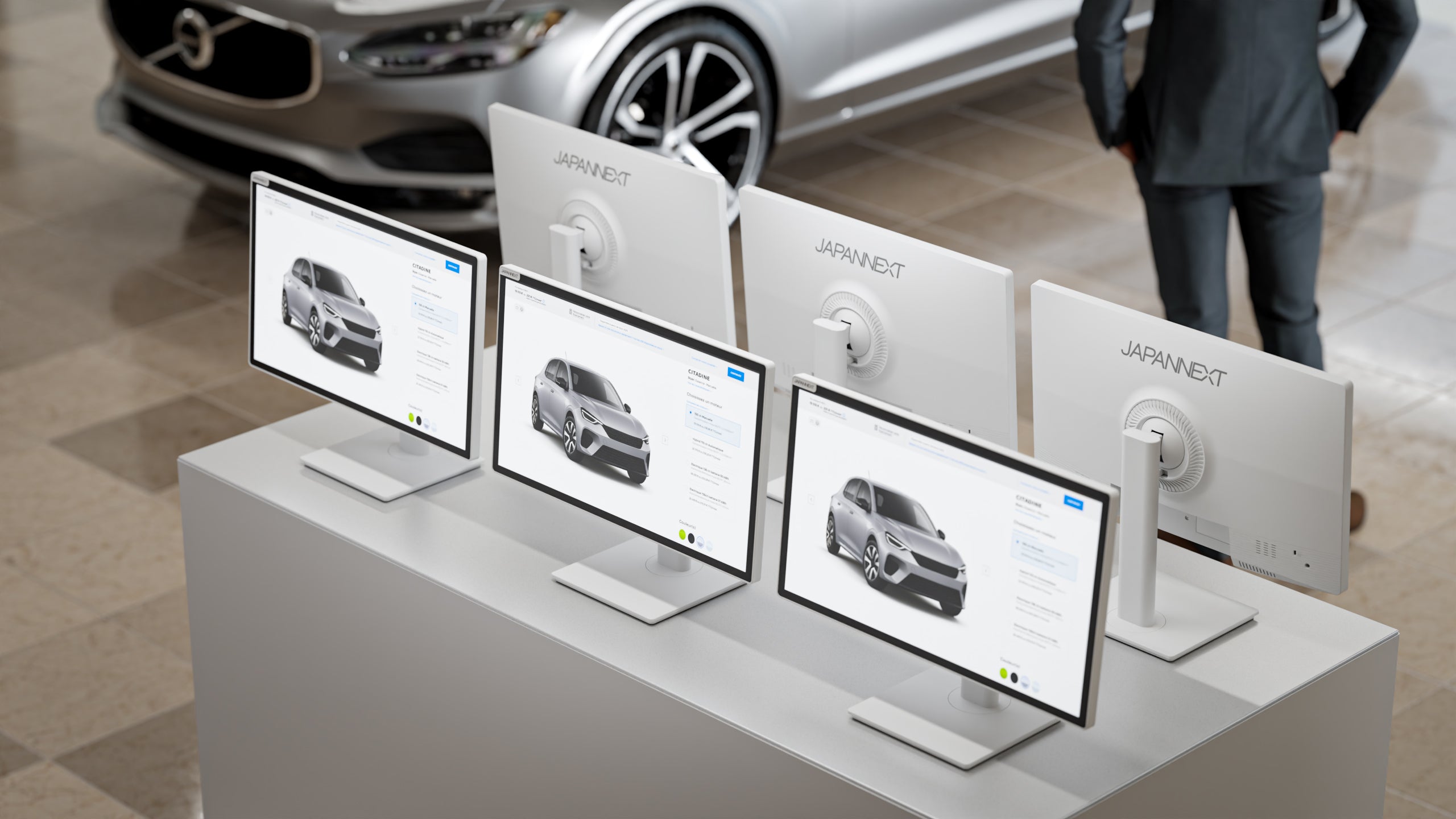 Schermo PC da ufficio | 21,5" | FHD | Touchscreen | Hub USB | KVM