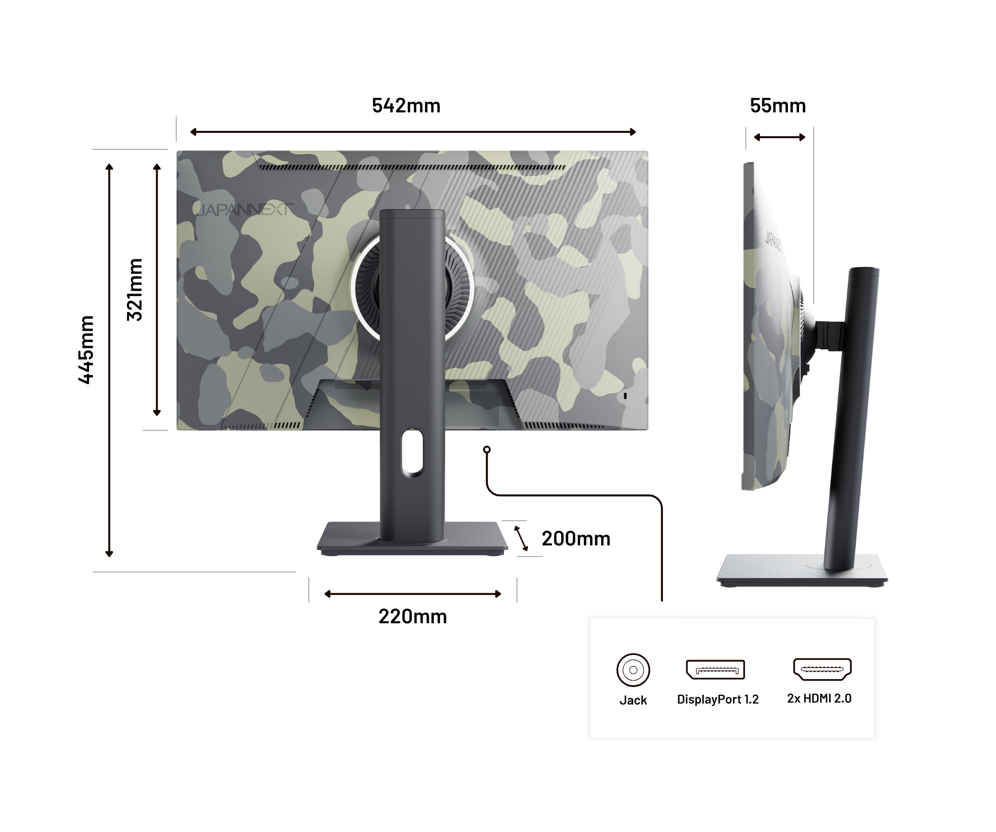 Monitor Gaming | 23,8" | IPS | FHD | 200Hz | HSP | Finitura mimetica