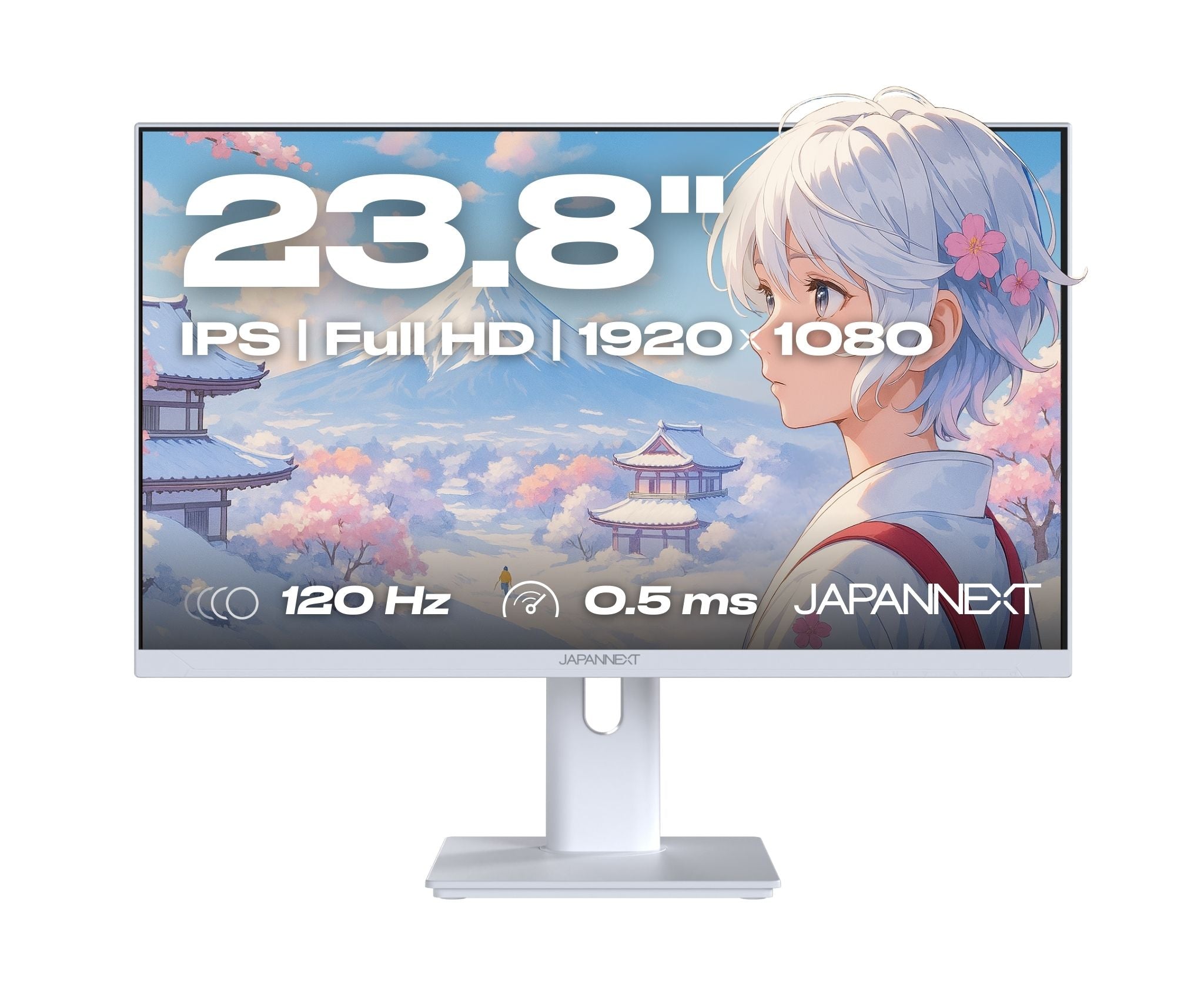 Monitor Gaming | 23,8” | IPS | Full HD | 120Hz | Bianco pastello