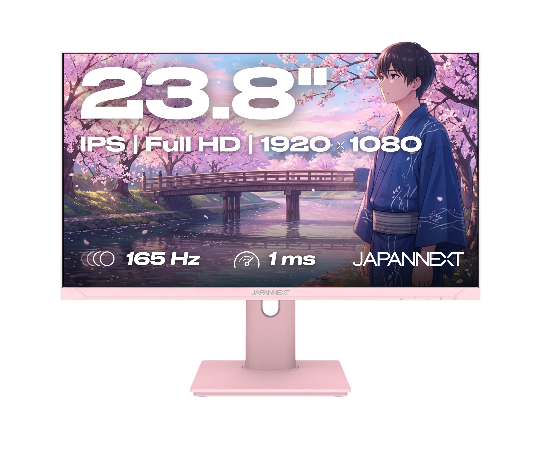 Monitor Gaming | 23,8” | IPS | FHD | 165Hz | Rosa pastello