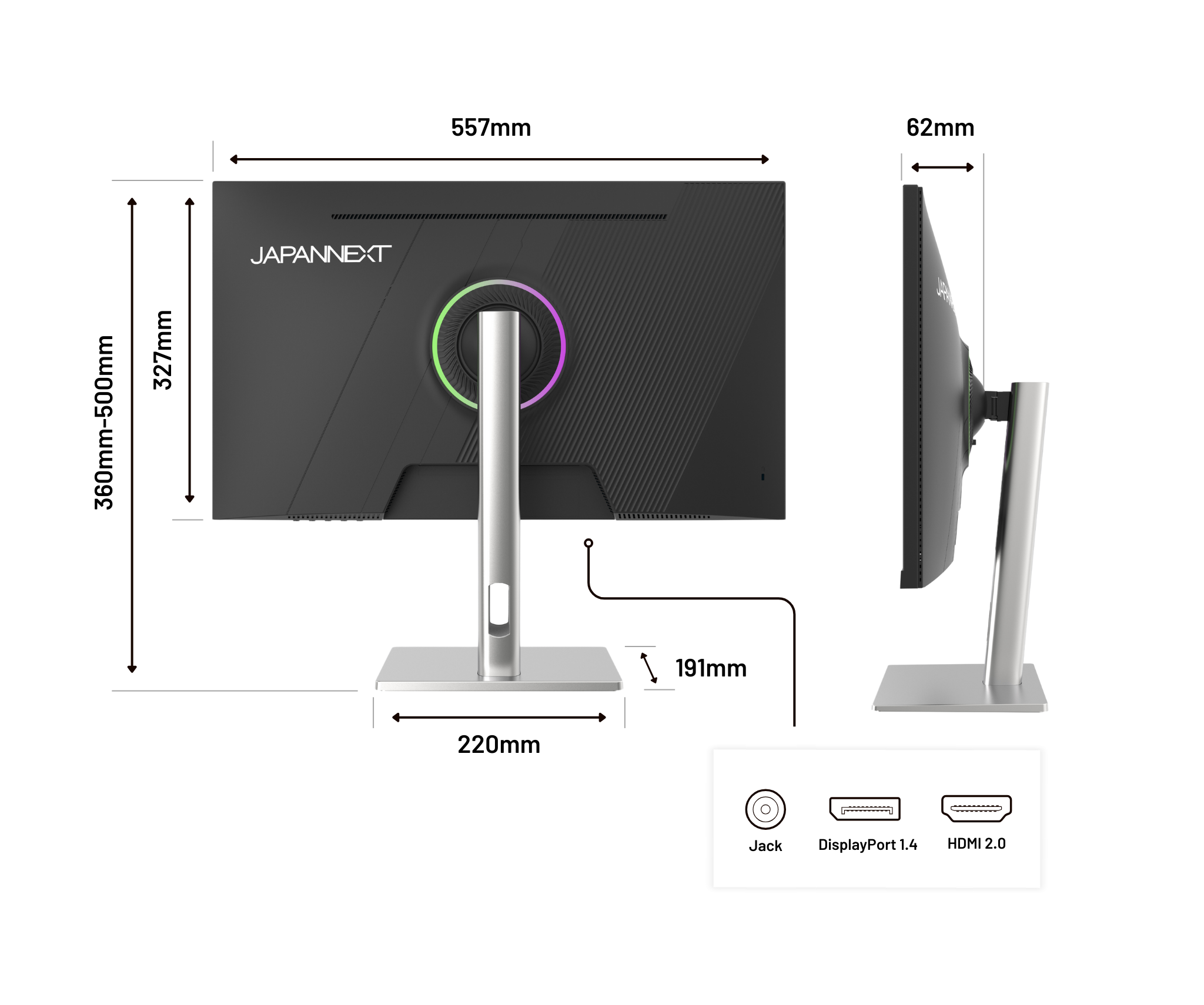 Schermo PC Gaming | 24,5” | IPS | FHD | 320Hz | Supporto ergonomico