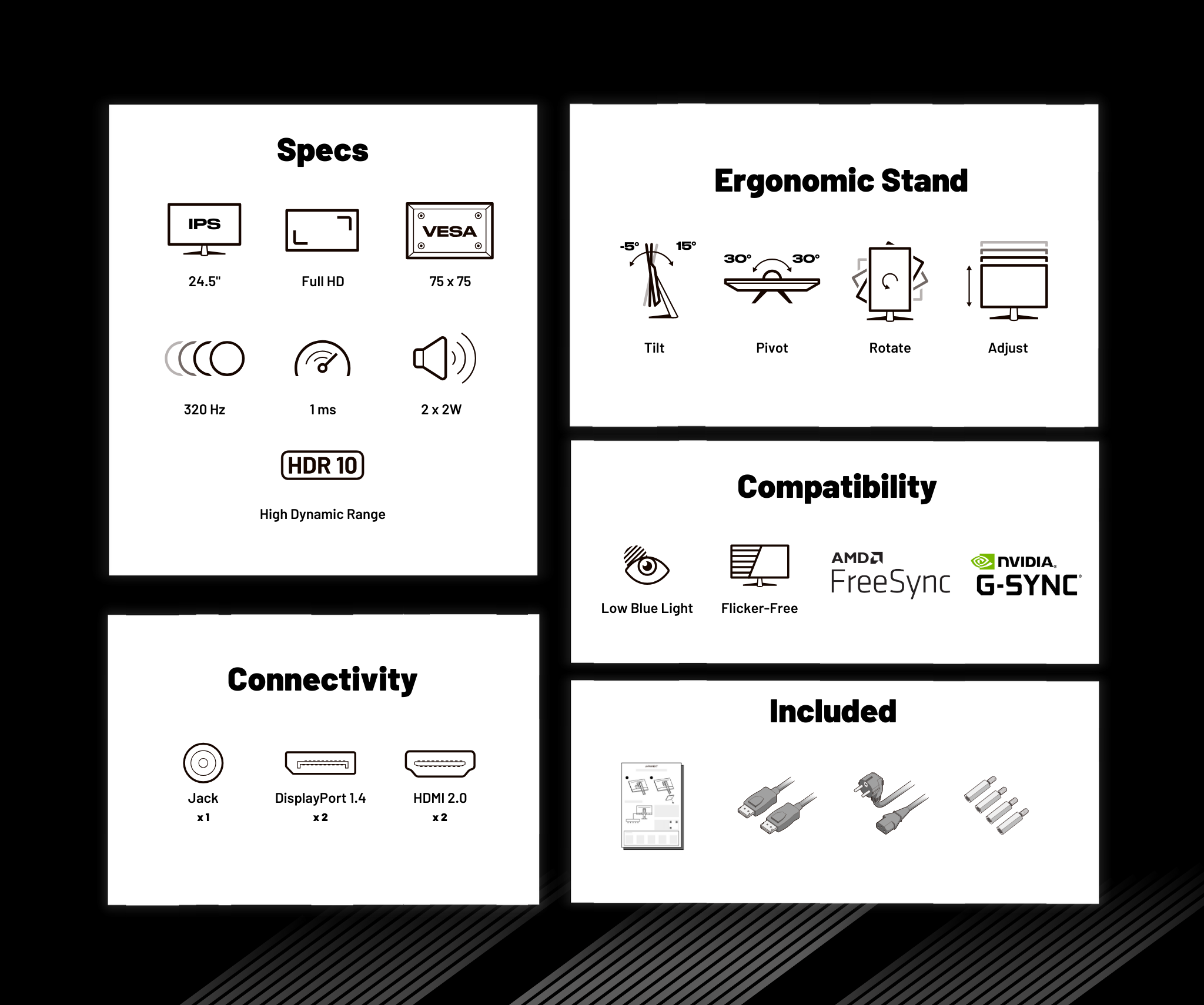 Monitor Gaming | 24,5” | IPS | FHD | 320Hz | HSP