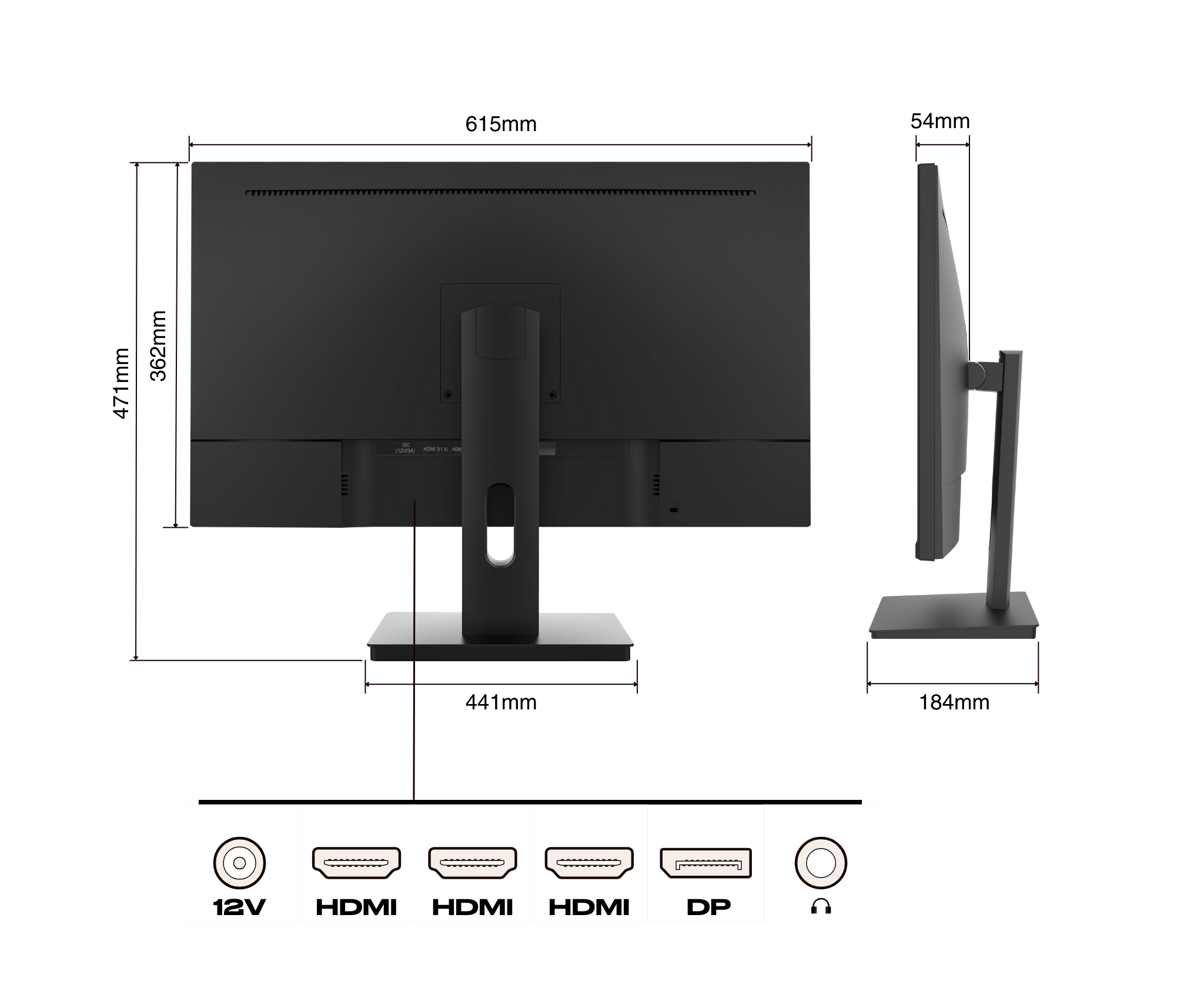 Schermo da ufficio per PC | 27" | 4K UHD | 60Hz