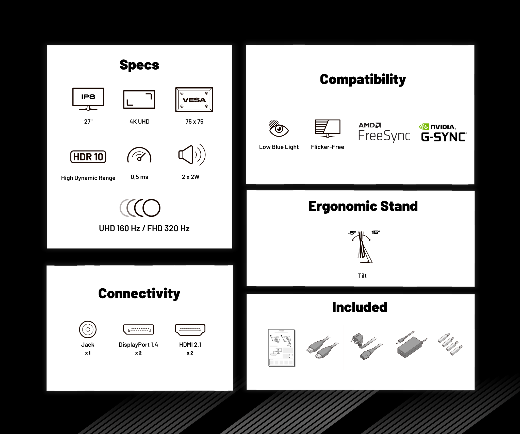 Monitor da gaming | 27" | IPS | Doppia modalità FHD/320 Hz - 4K UHD/160 Hz