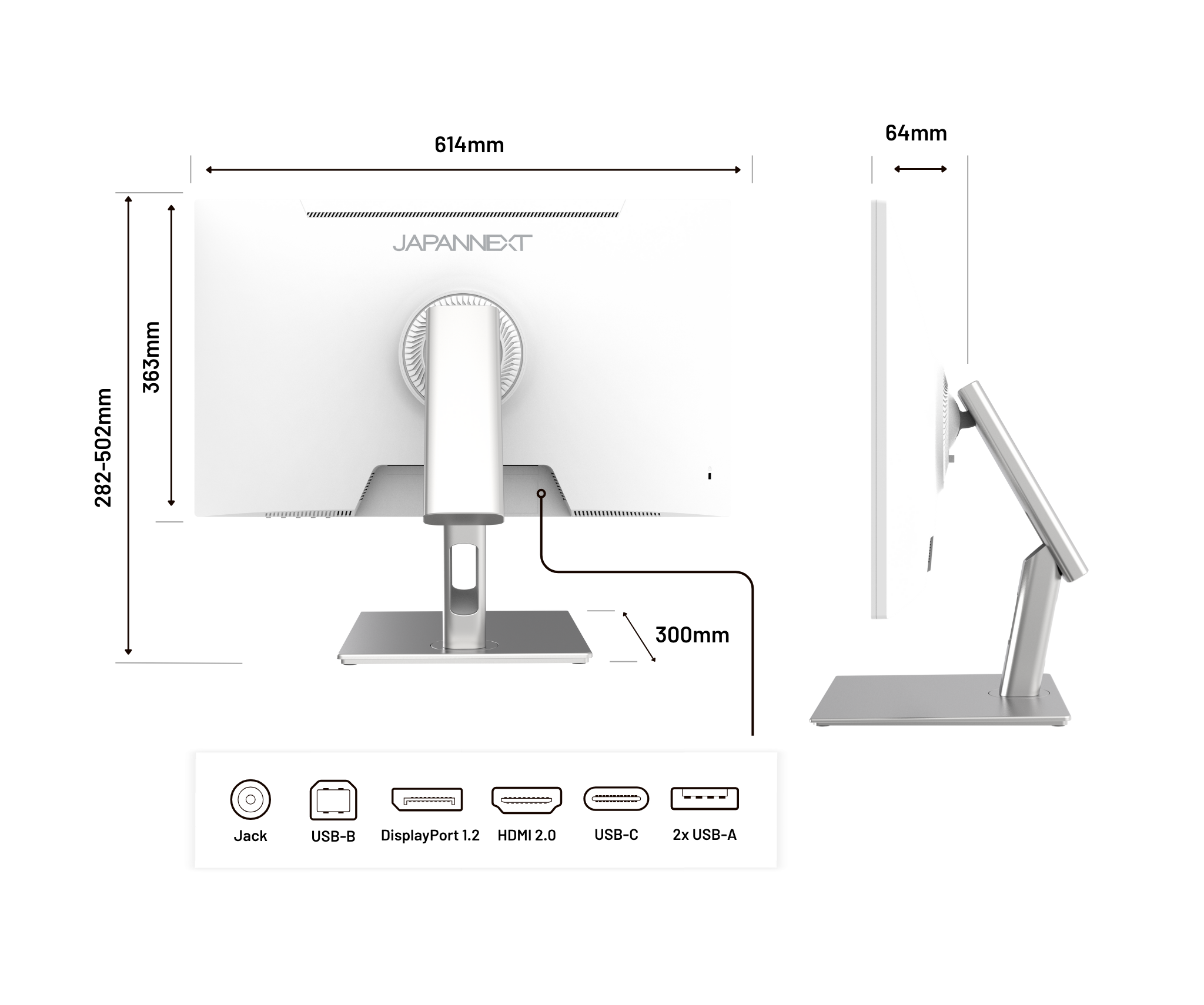 Schermo da ufficio | 27" | WQHD | Touchscreen | Power Delivery 65W | KVM | Bianco