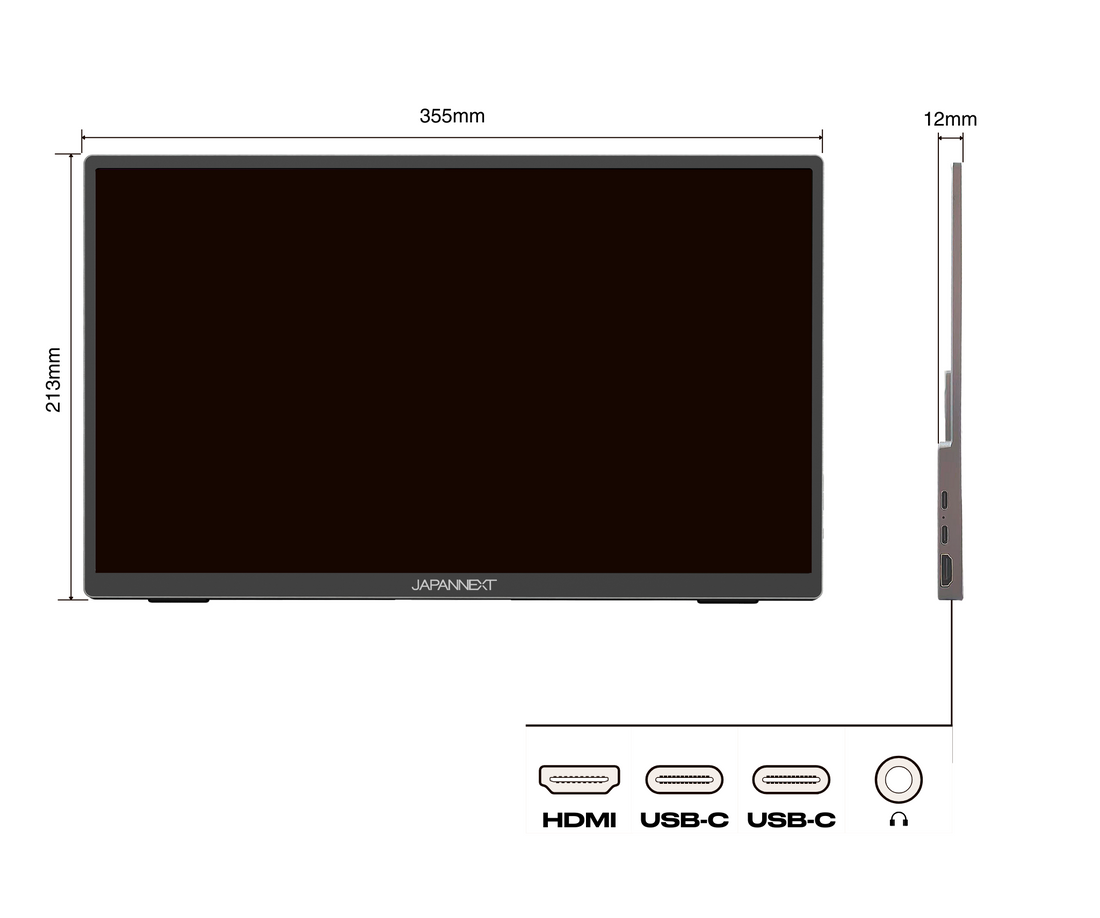 Schermo Portatile | Touch | 15,6" | FULL HD