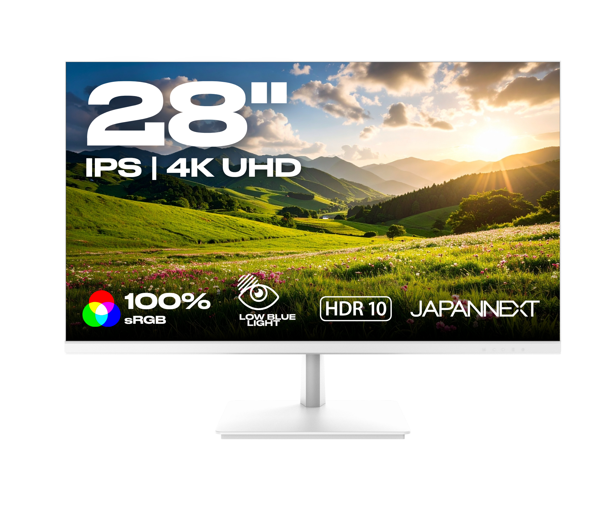 Schermo per PC da ufficio | 28" | 4K UHD | Bianco