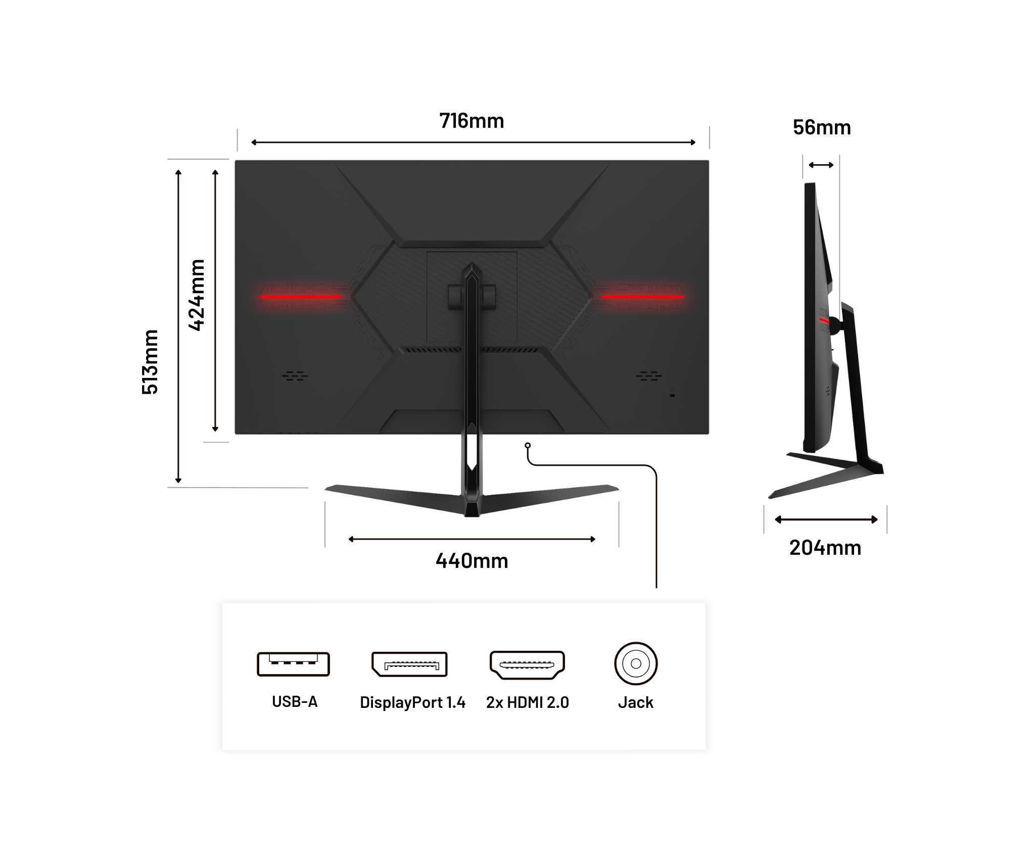 Monitor da gaming per PC | 31,5" | IPS | WQHD | 165Hz