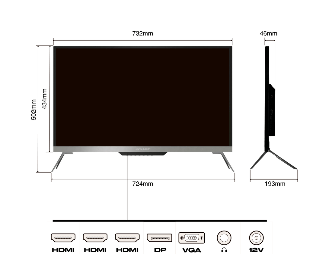 Schermo da ufficio per PC | 32" | 4KUHD | 60Hz (ricondizionato)