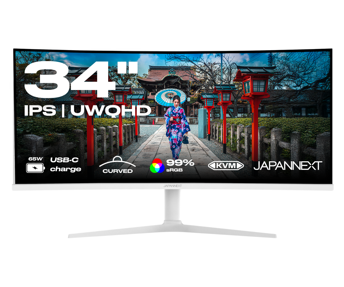Schermo curvo | 34" | UWQHD | IPS | Bianco