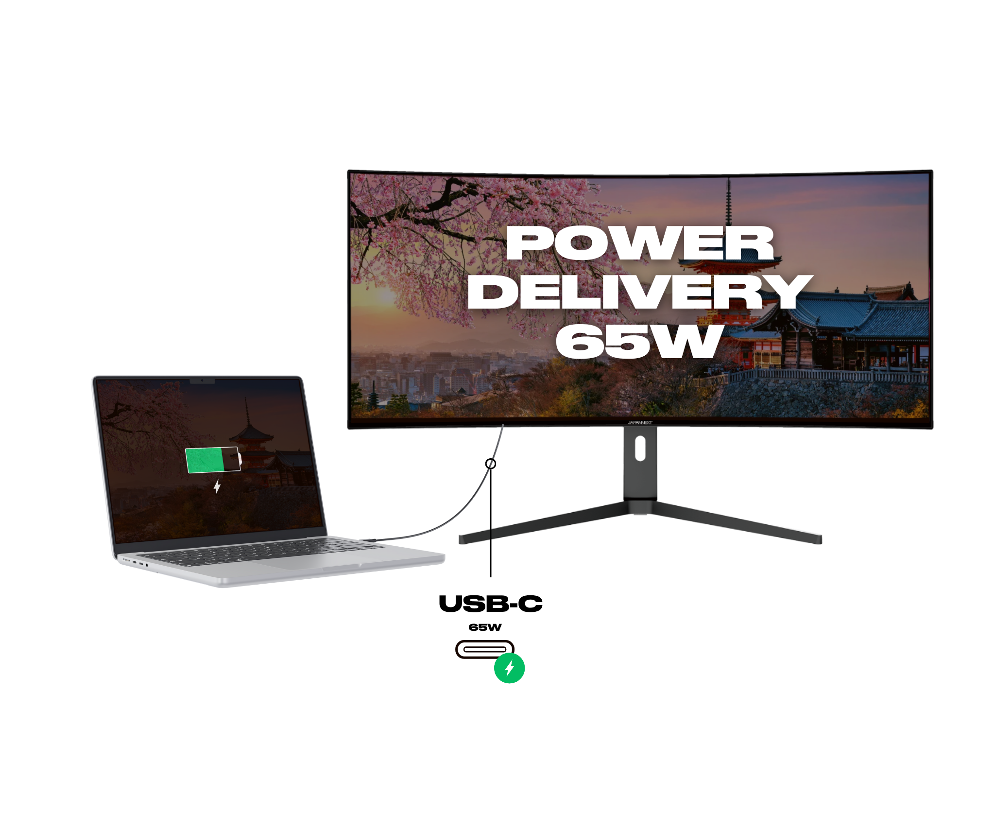 Monitor curvo per PC | 39,7" | WUHD | IPS | USB-C (+ carica 65W)
