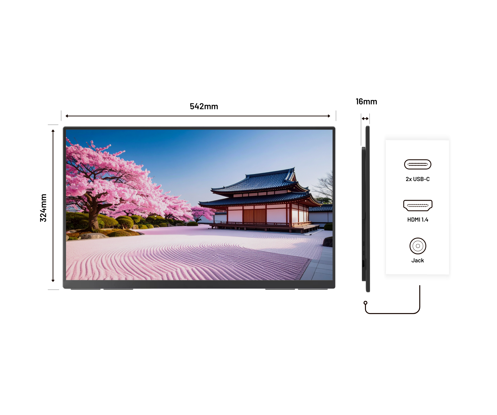 Schermo portatile da 23,8" | IPS | Full HD | HDR