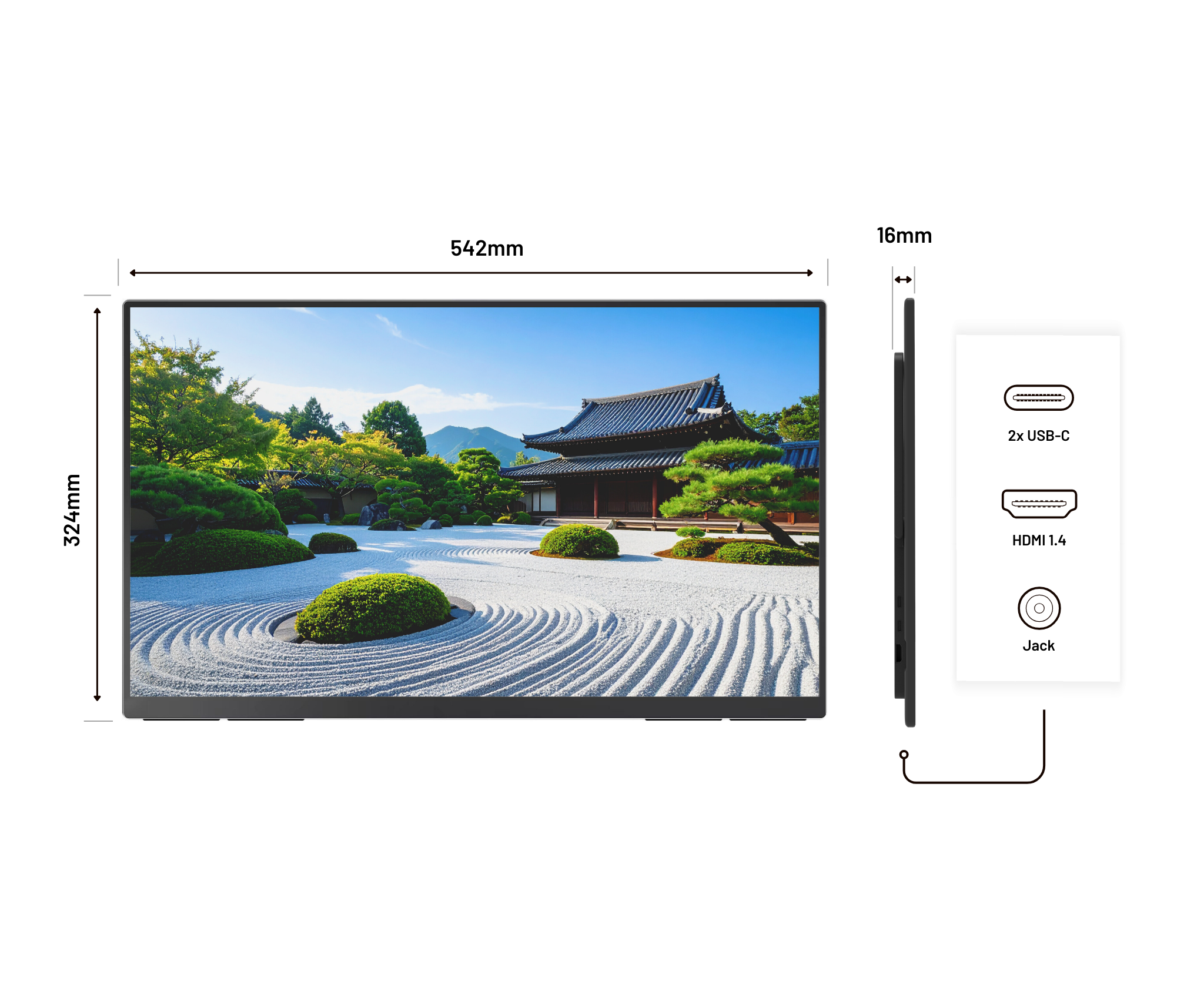 Schermo portatile da 23,8" | IPS | 4K UHD | HDR