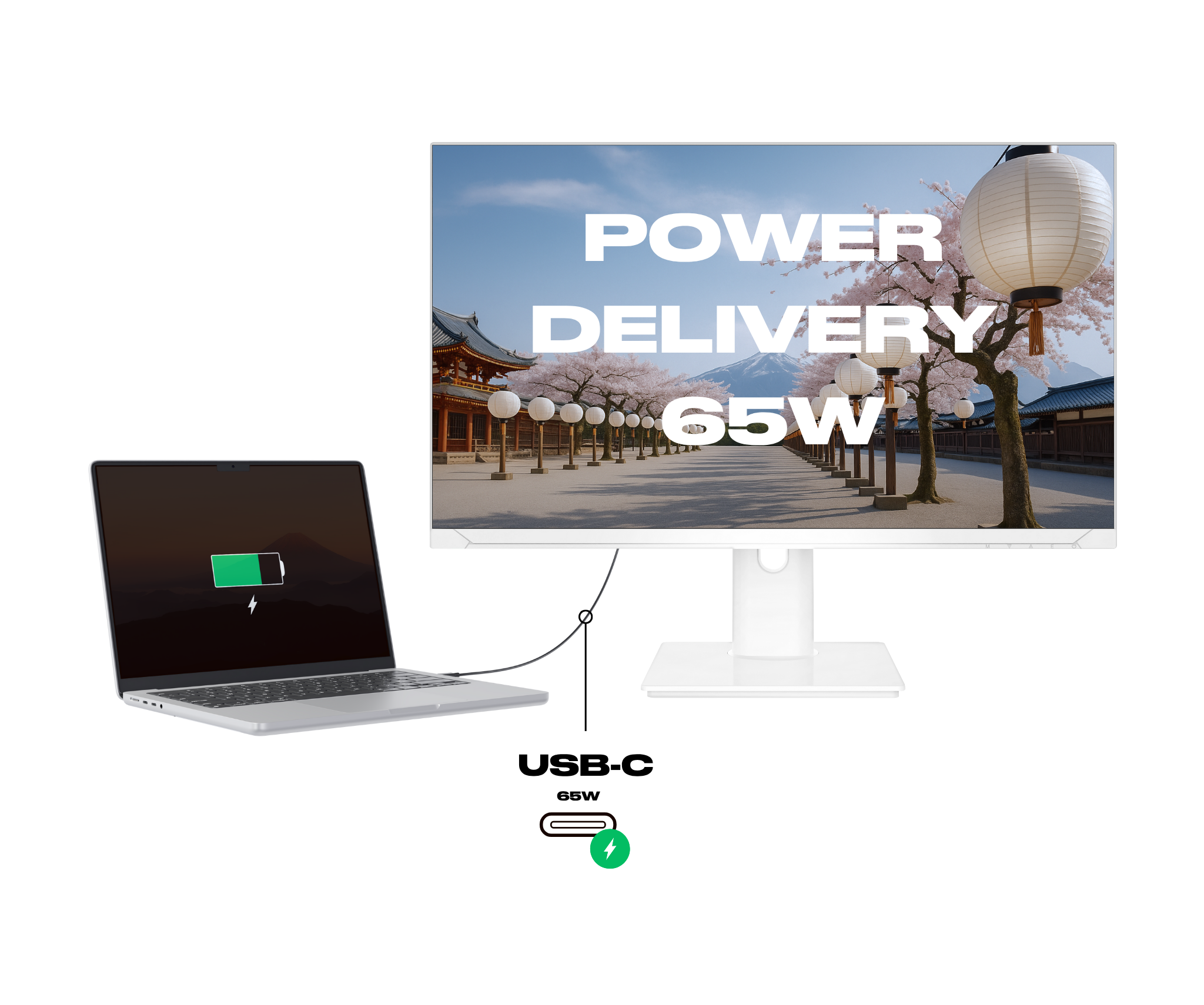 Schermo da ufficio | 27" | WQHD | Bianco