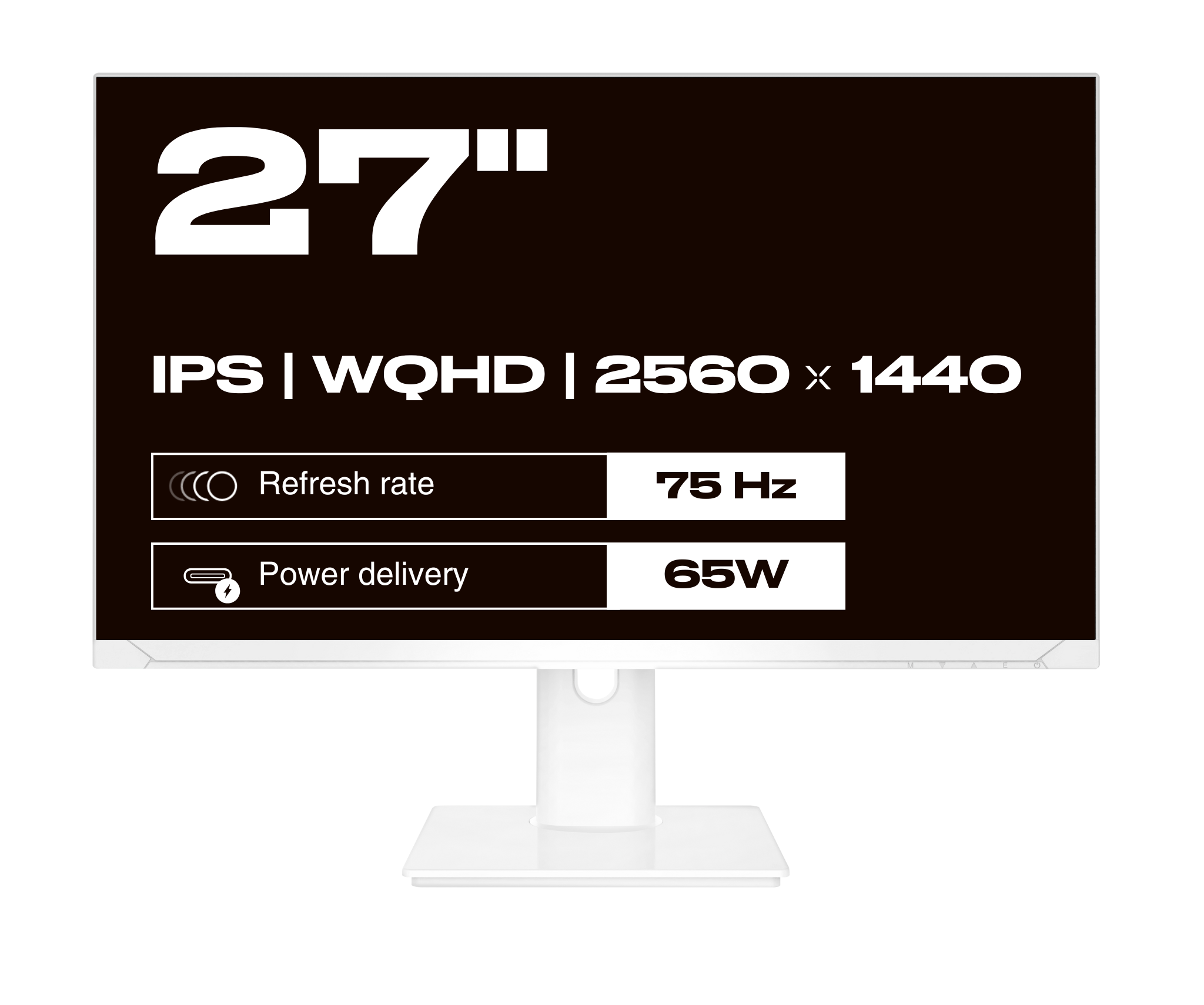 Schermo da ufficio | 27" | WQHD | Bianco