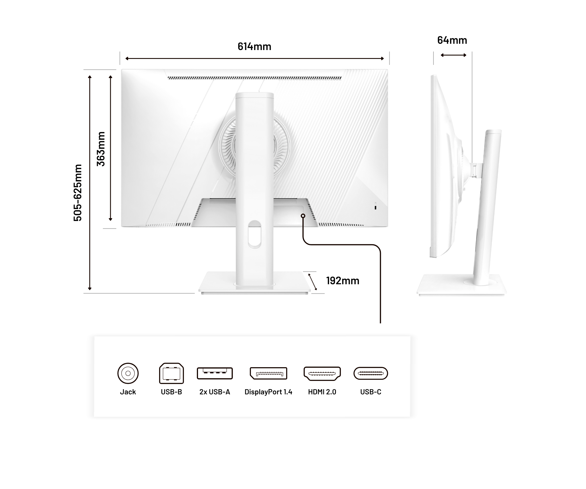 Schermo da ufficio | 27" | WQHD | Bianco