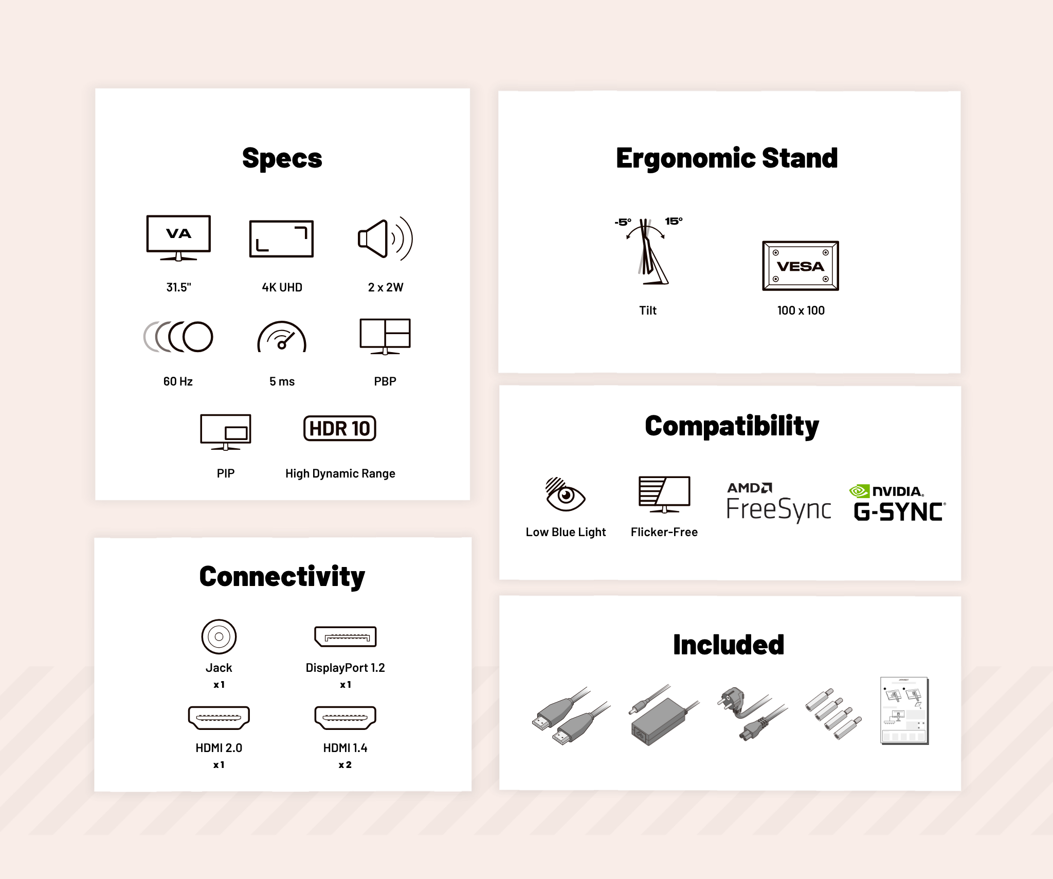 Schermo da ufficio | 31,5" | 4KUHD | 60Hz