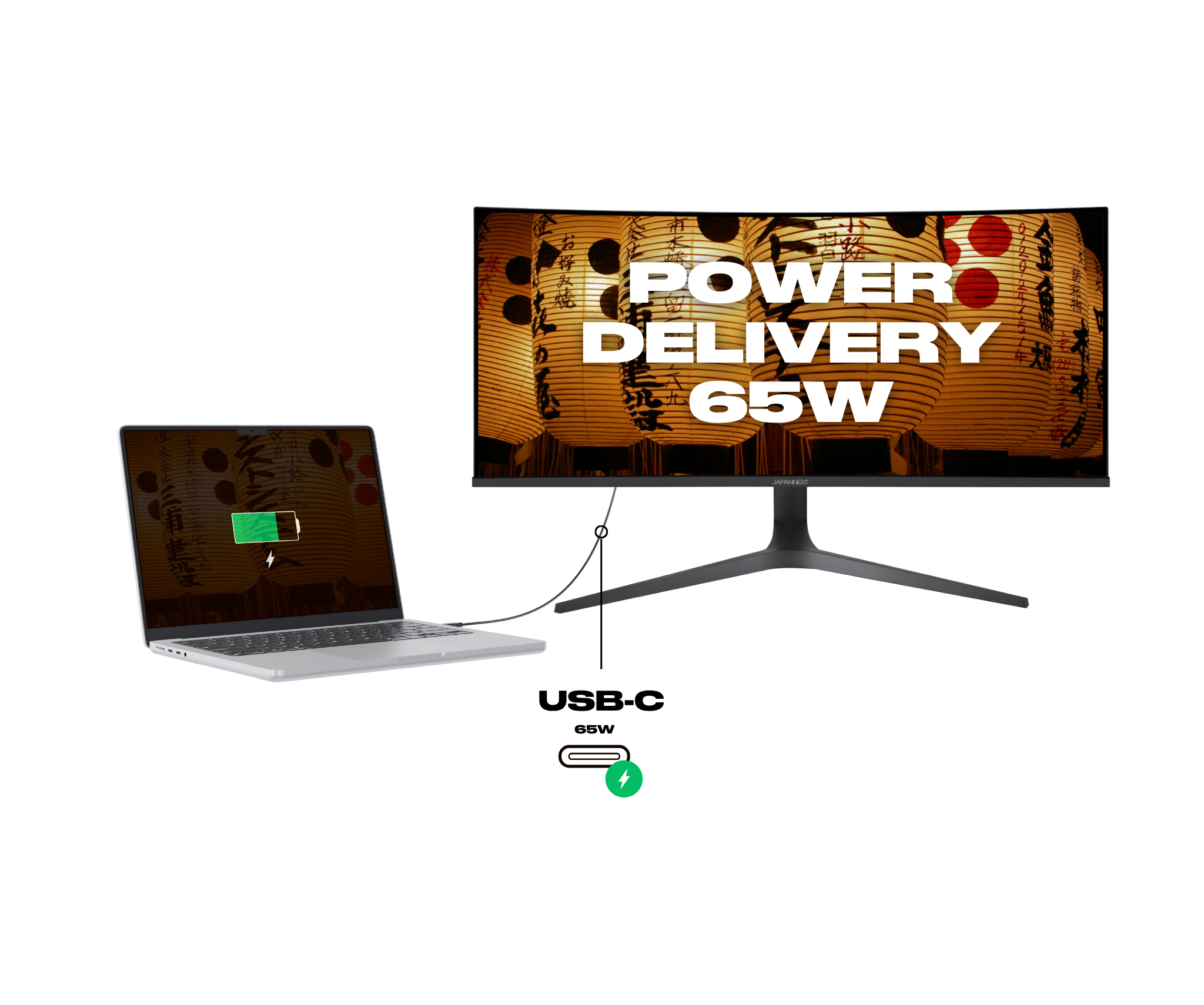 Monitor curvo per PC | 34&quot; | WQHD | Pannello IPS | USB-C (+ carica 65W)