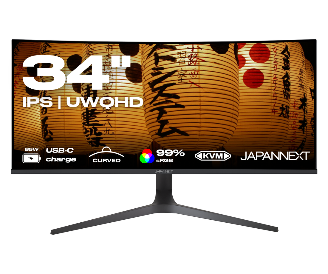 Monitor curvo per PC | 34&quot; | WQHD | Pannello IPS | USB-C (+ carica 65W)