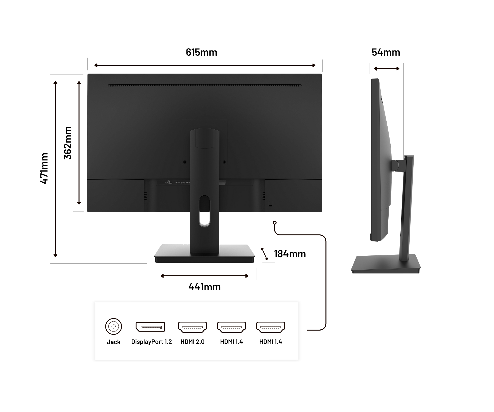 Schermo da ufficio per PC | 27&quot; | 4KUHD | 60Hz
