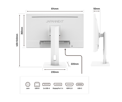 Schermo da ufficio per PC  | 27&quot; | 4KUHD | USB-C (+ carica 65W)
