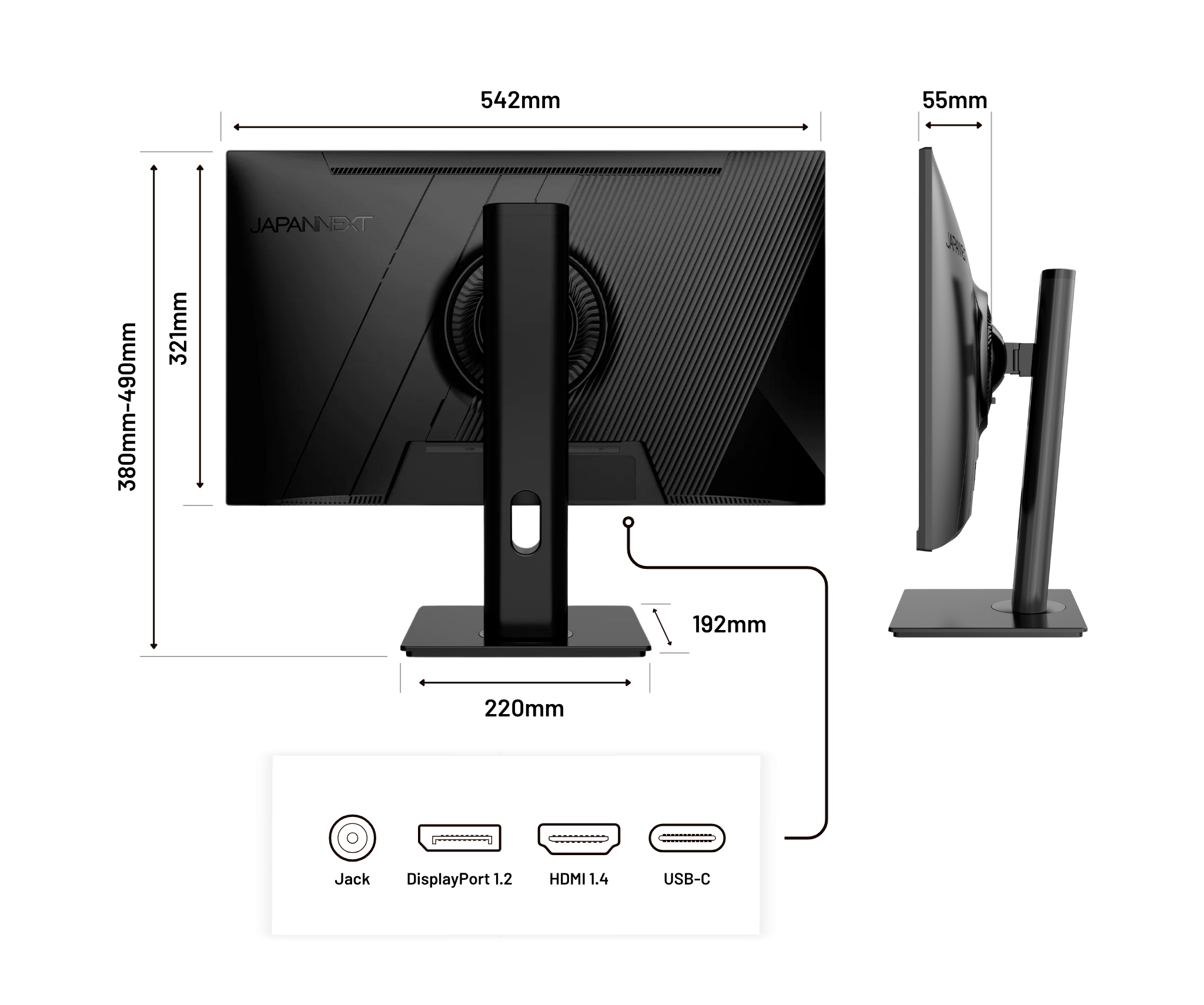Schermo da ufficio per PC | 23,8&quot; | FULL HD | USB-C (+ ricarica 65W)