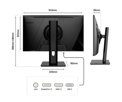 Schermo da ufficio per PC | 23,8&quot; | FULL HD | USB-C (+ ricarica 65W)