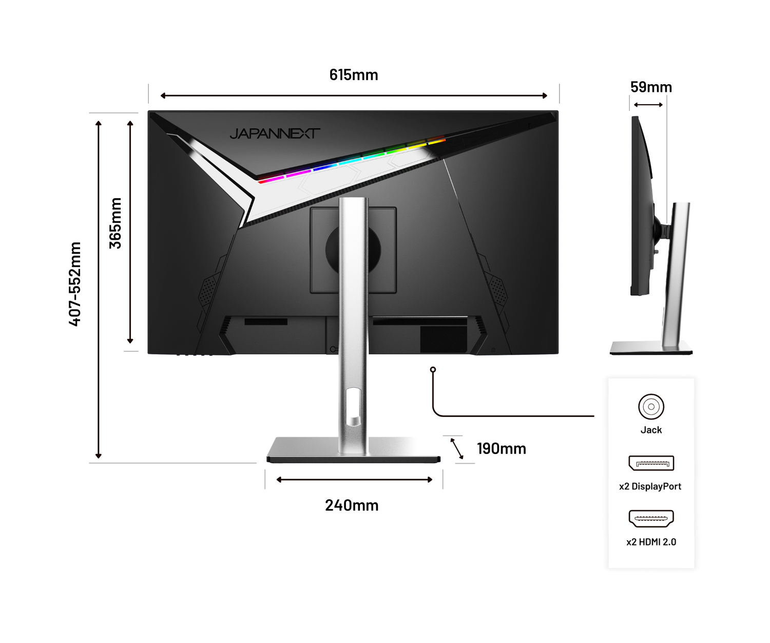 Monitor da gaming per PC  | 27&quot; | IPS | 4KUHD | 144Hz