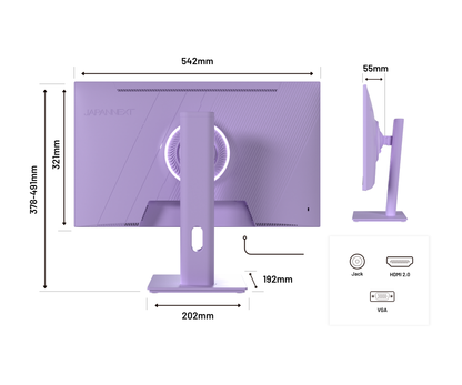 Monitor Gaming | 23,8” | IPS | FHD | 120Hz | Viola pastello