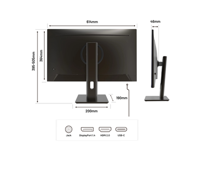 Schermo da ufficio per PC | 27&quot; | FULL HD | 100 Hz | USB-C (+ carica 65W)
