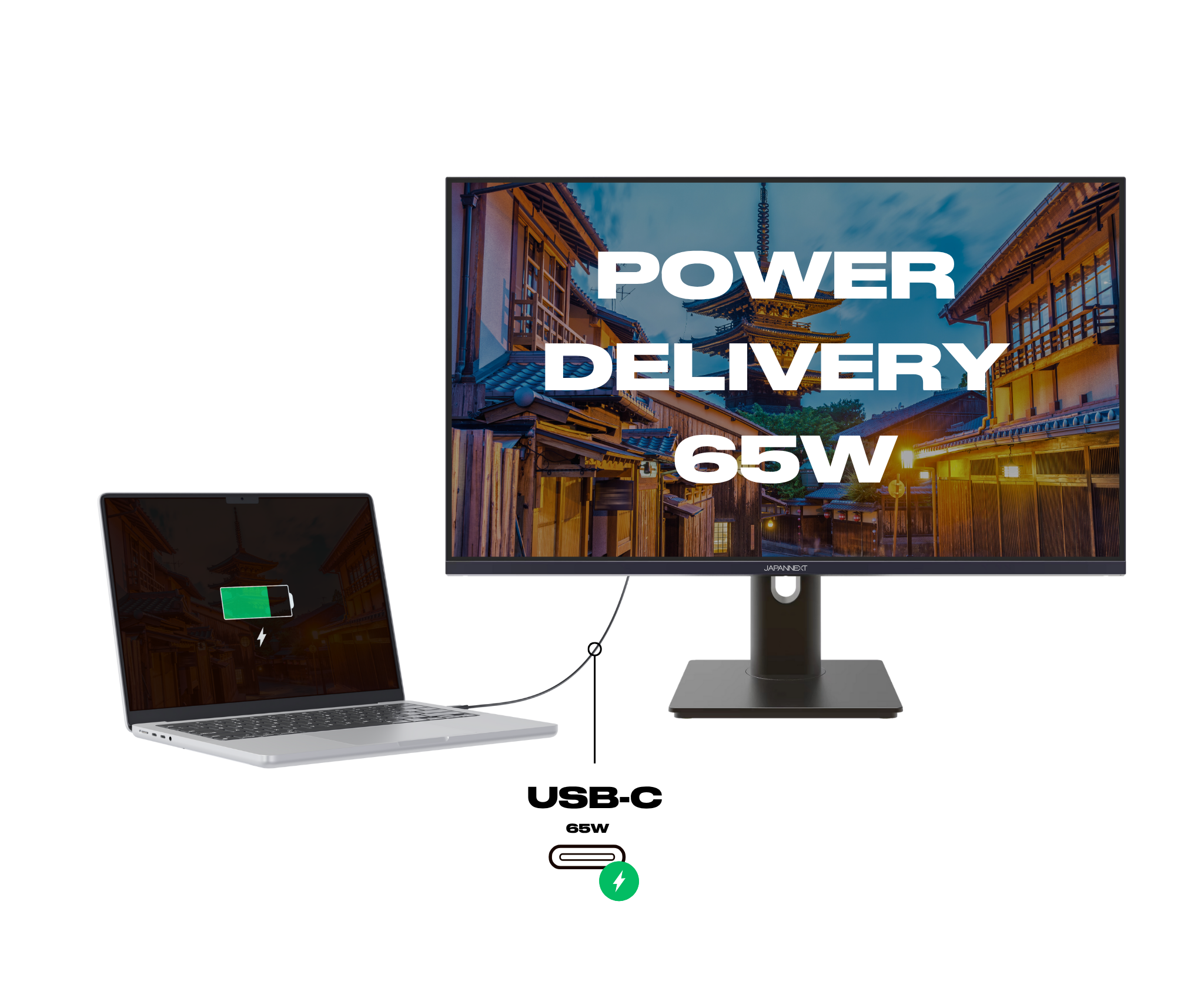 Schermo da ufficio per PC | 27&quot; | FULL HD | 100 Hz | USB-C (+ carica 65W)