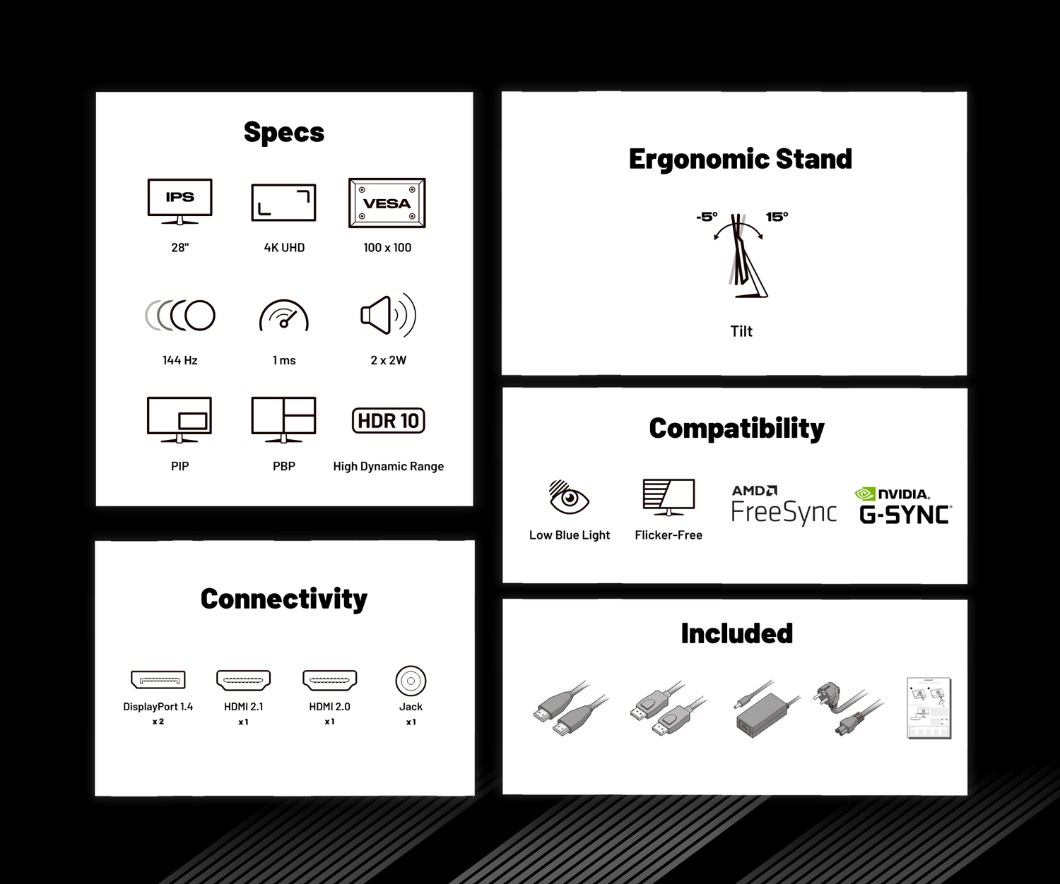 Schermo per PC da gaming | 28&quot; | IPS | 4KUHD | 144Hz