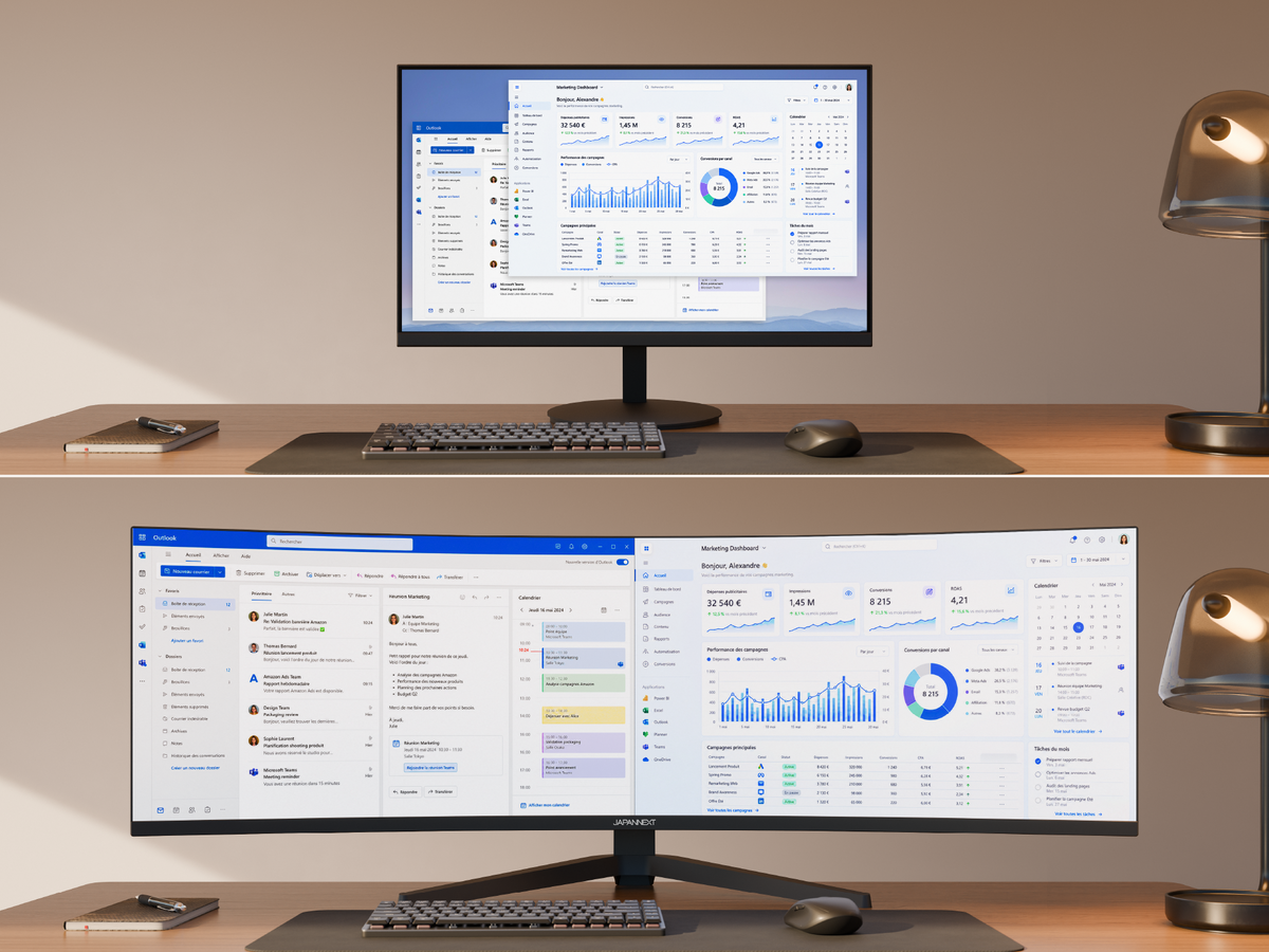 Monitor curvo da 49 pollici, 5K UHD, 165 Hz, USB-C 90 W e porta LAN. Ideale per simulatori di guida e lavoro d’ufficio