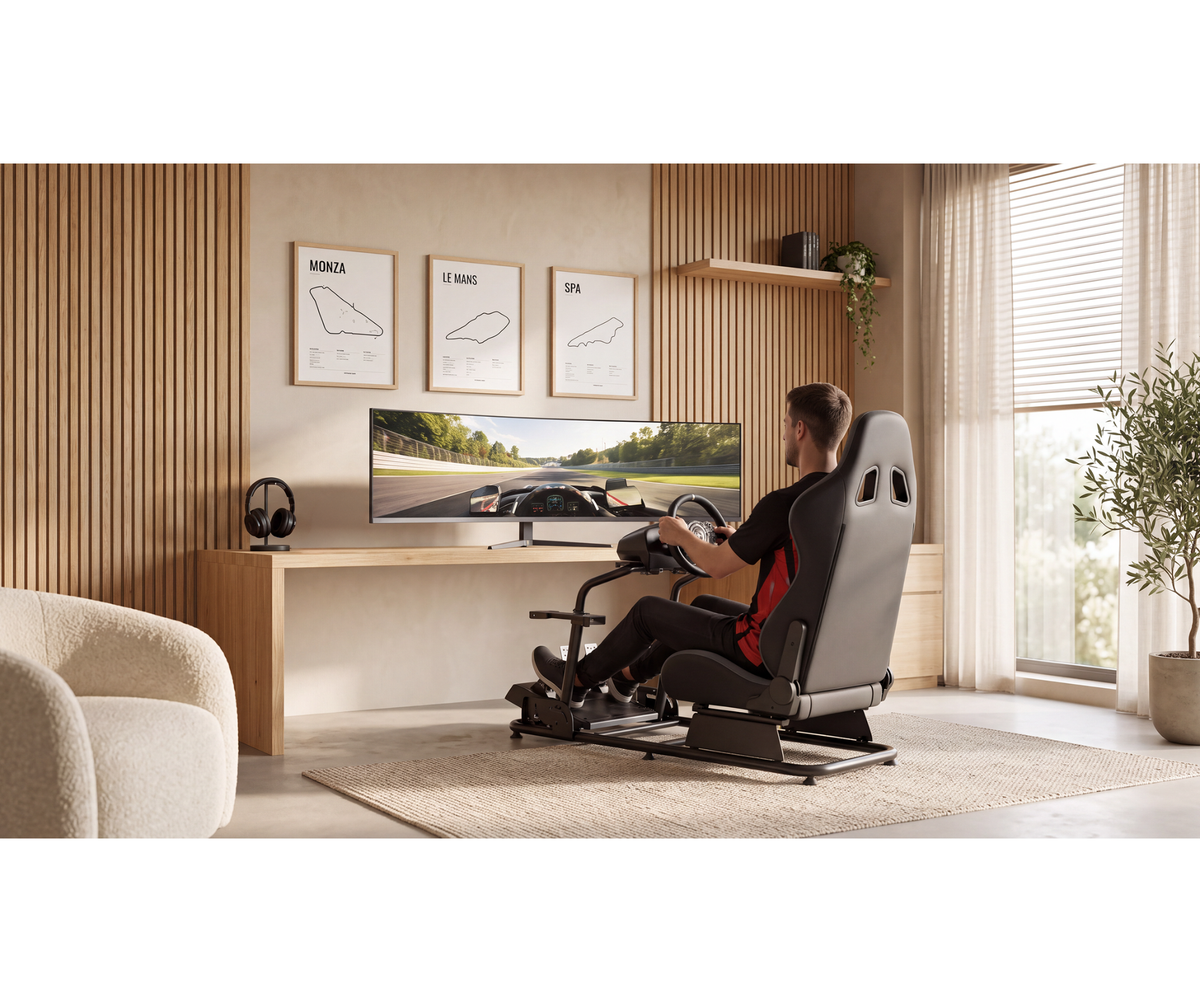 Monitor curvo da 49 pollici, 5K UHD, 165 Hz, USB-C 90 W e porta LAN. Ideale per simulatori di guida e lavoro d’ufficio