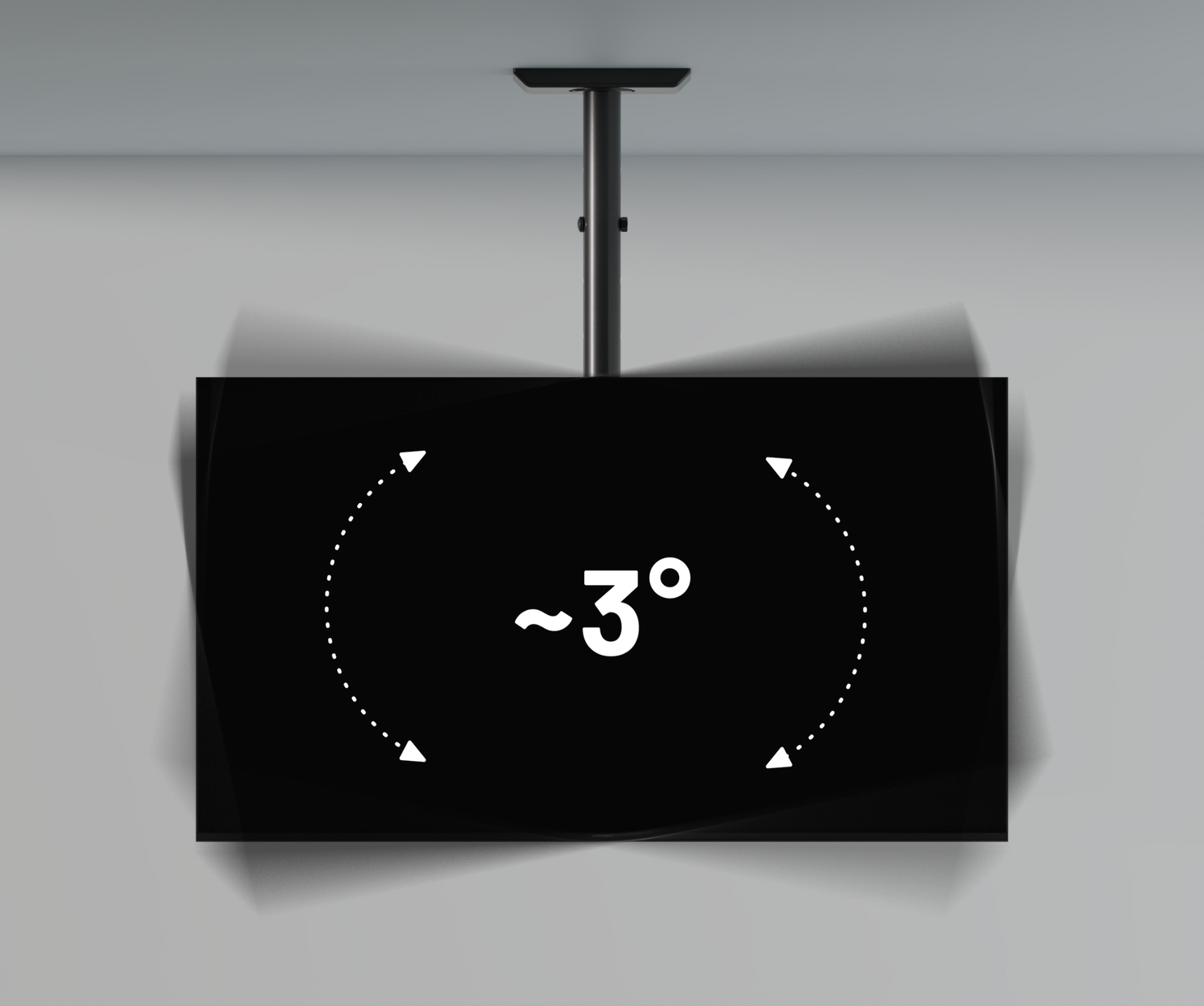 Supporto a soffitto per schermi di grande formato da 32” a 75”