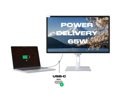 Schermo PC per ufficio | 21,5&quot; | FHD | Touchscreen | KVM | Alimentazione 65 W | Supporto ergonomico articolato