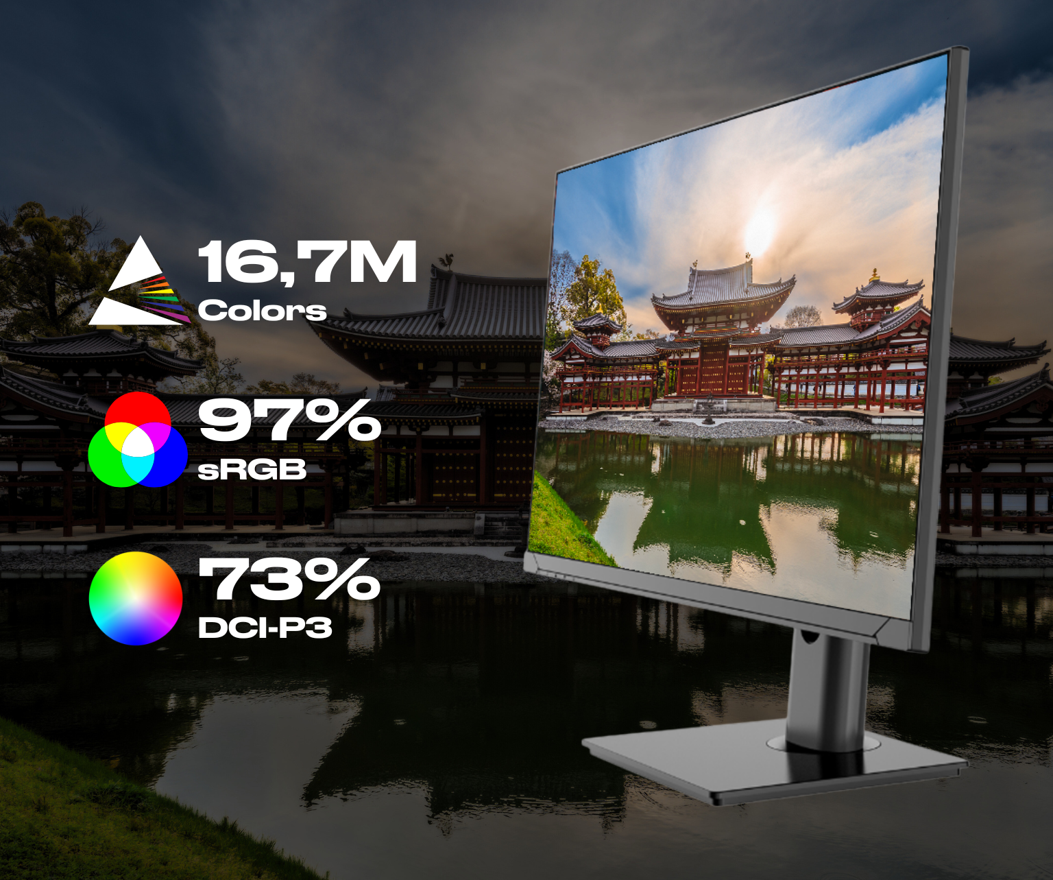 Schermo da ufficio per PC | 23,8&quot; | FULL HD | USB-C (+ ricarica 65W)