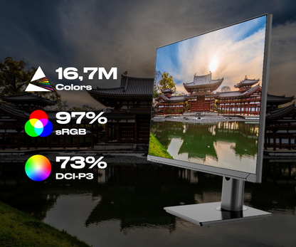 Schermo da ufficio per PC | 23,8&quot; | FULL HD | USB-C (+ ricarica 65W)
