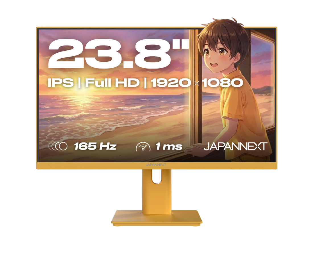 Monitor Gaming | 23,8” | IPS | Full HD | 165Hz | Giallo pastello