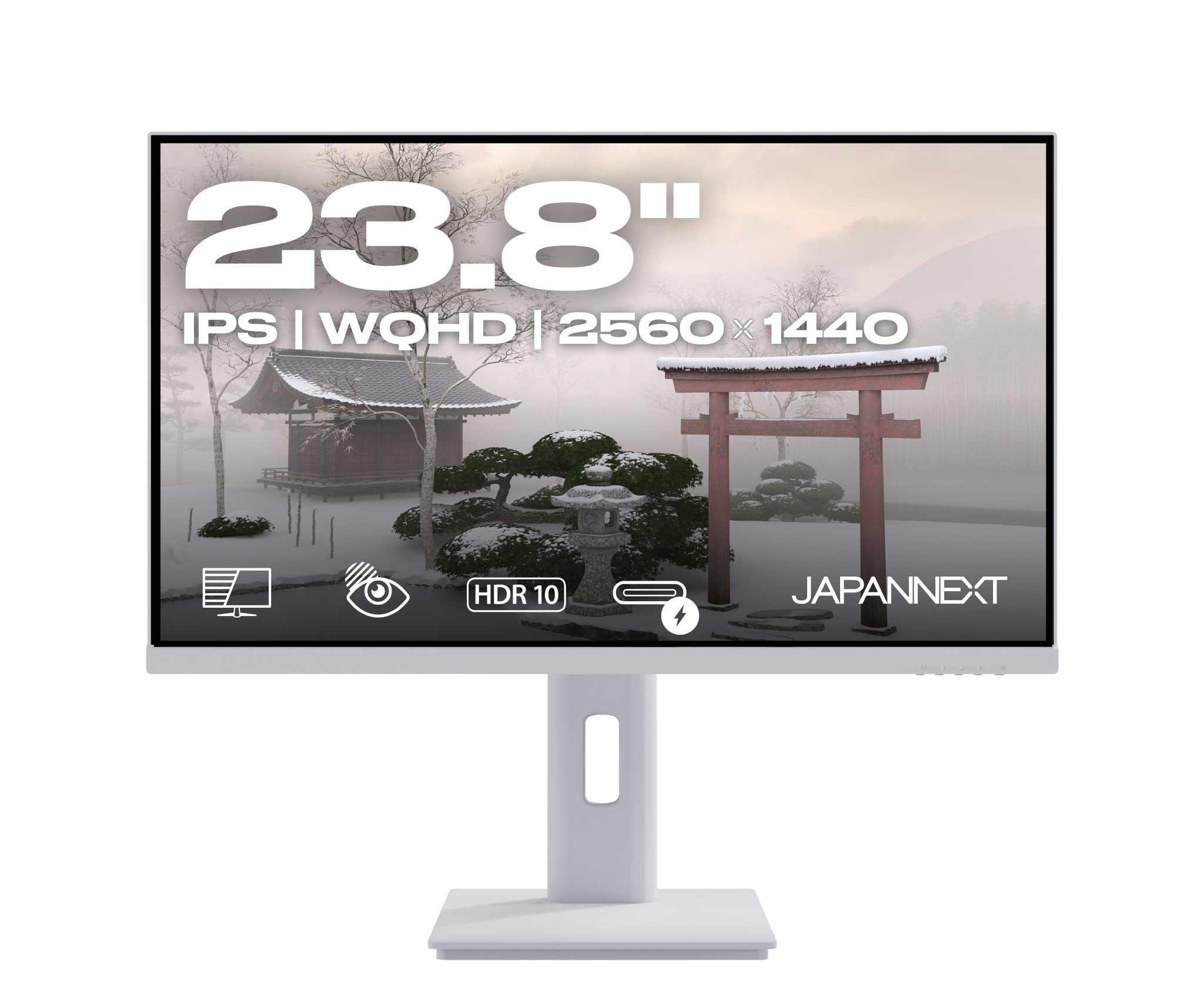 Écran PC Bureautique | 23,8" | WQHD | USB-C | Blanc