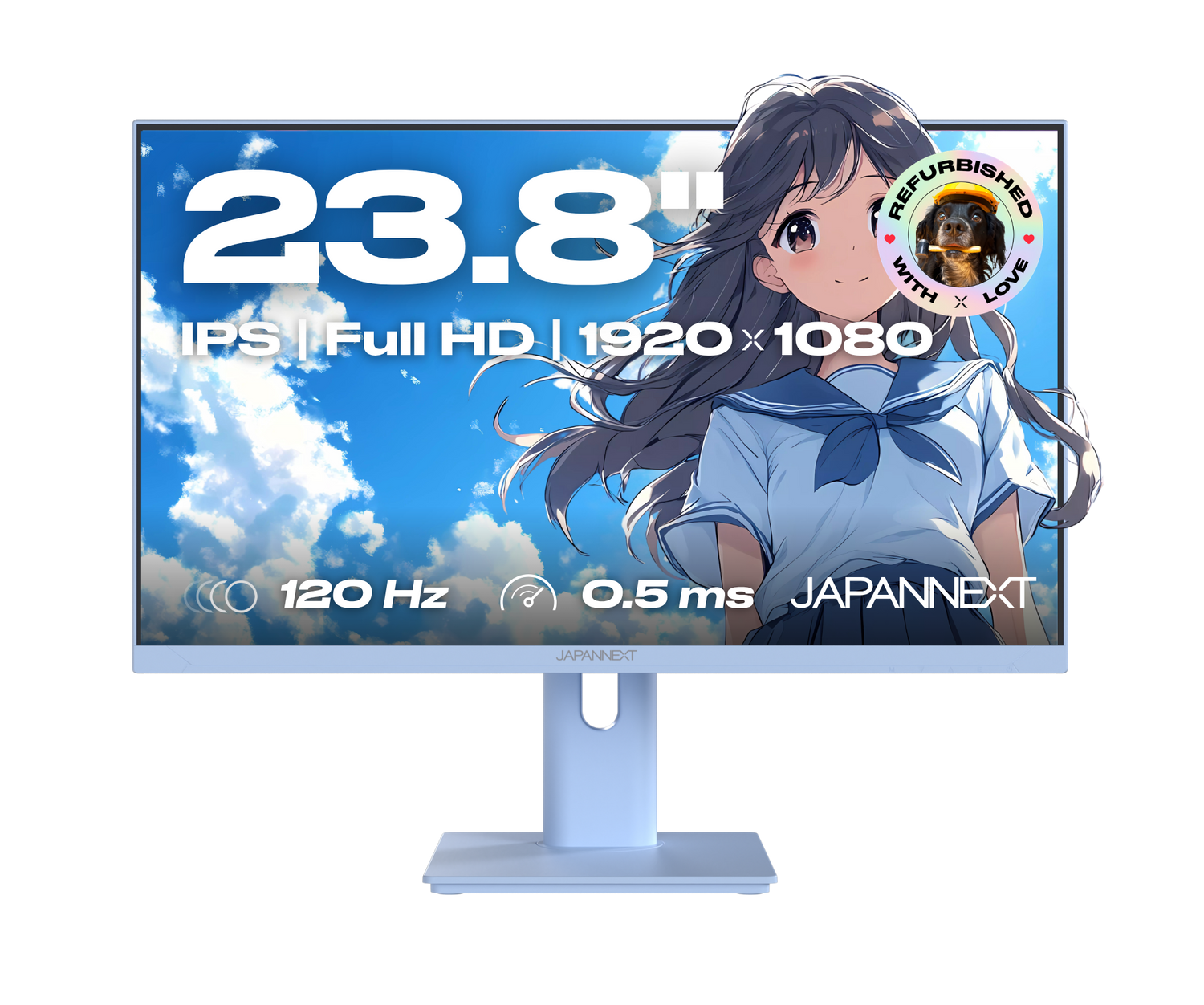 Monitor Gaming | 23,8” | IPS | Full HD | 120Hz | Bianco pastello