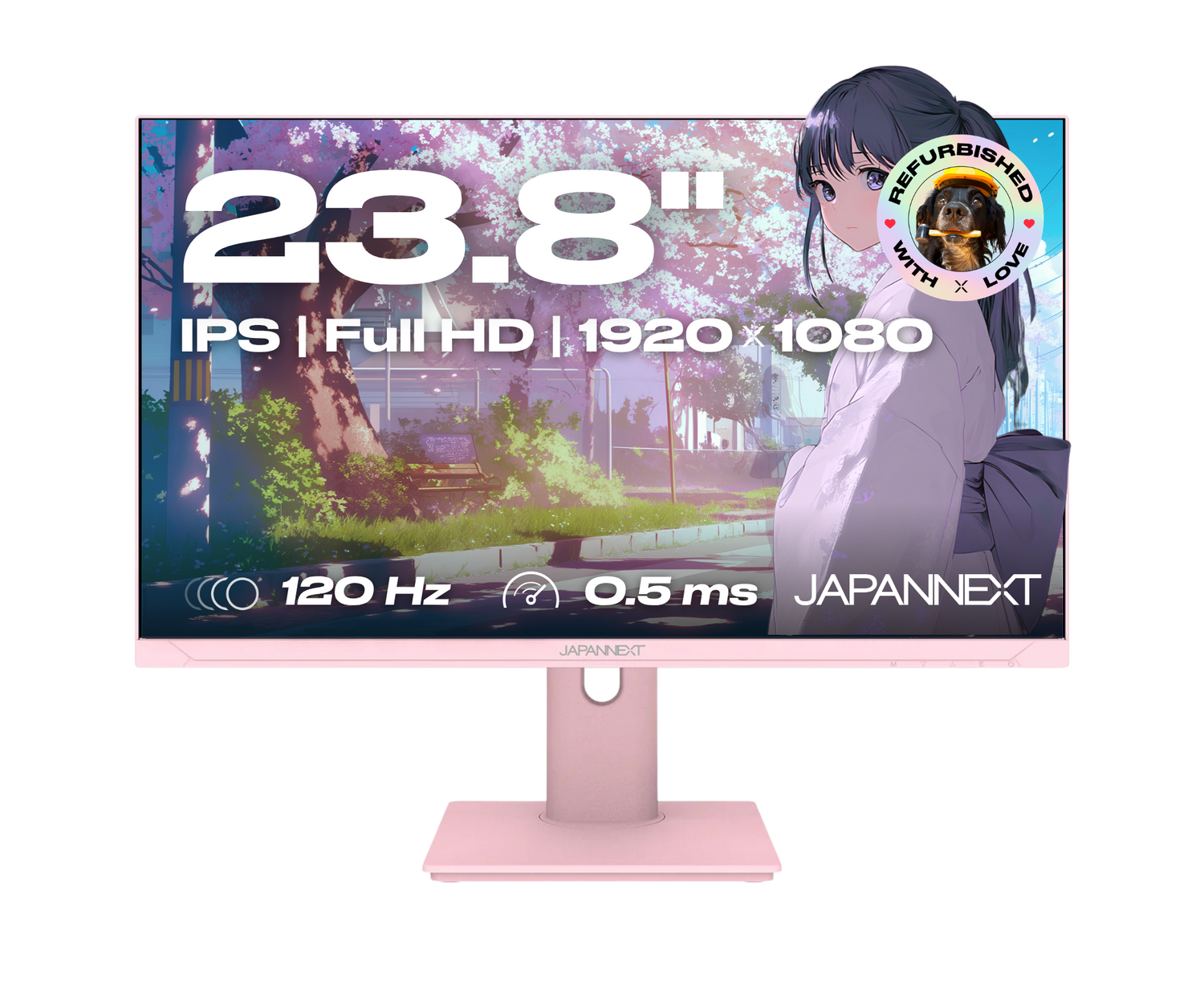 Monitor Gaming | 23,8” | IPS | Full HD | 120Hz | Bianco pastello